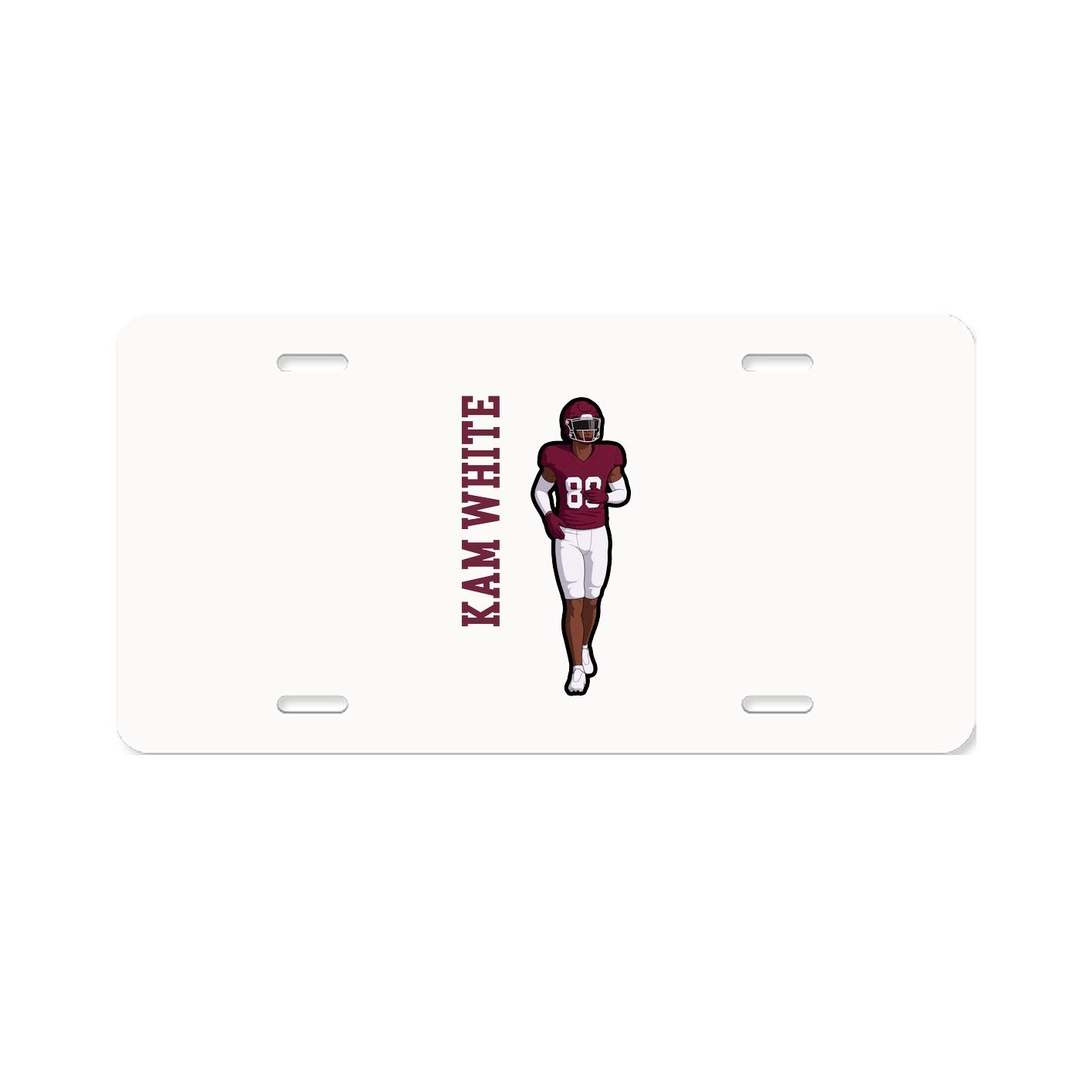 License Plate — Name Vertical in Classic