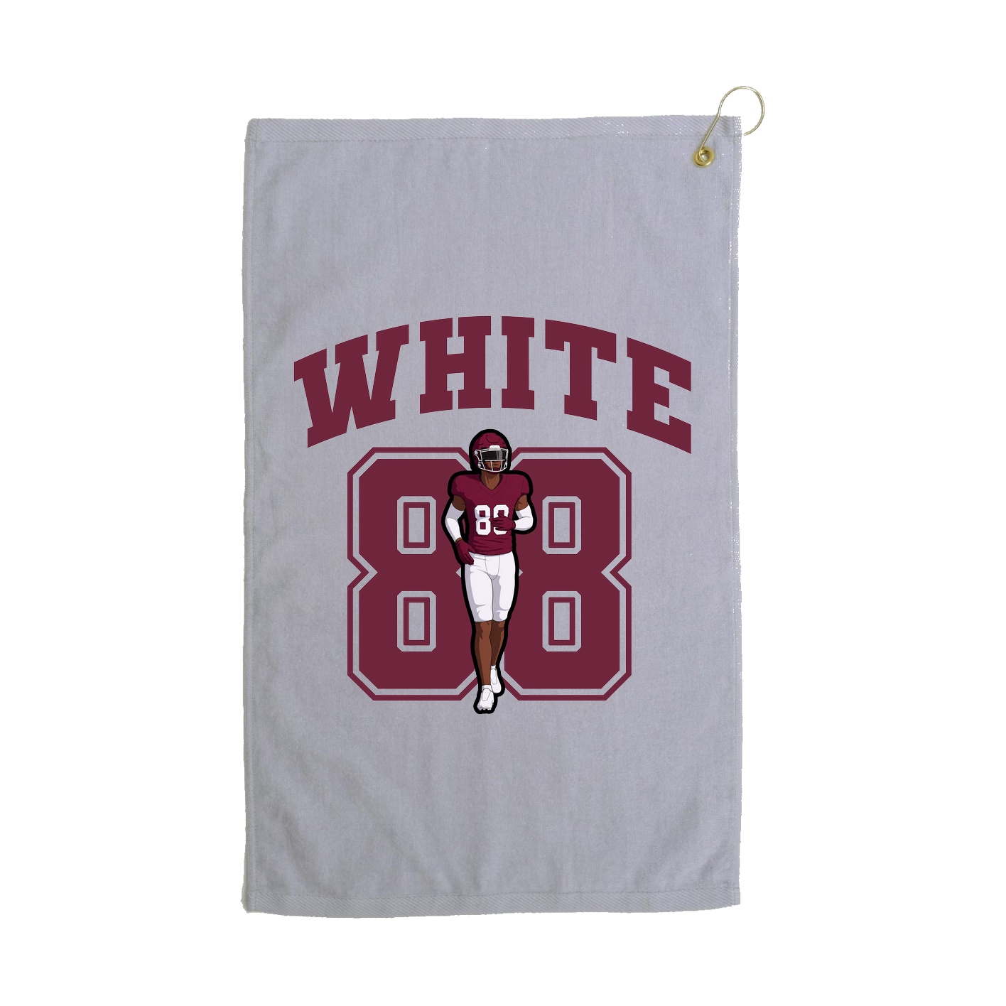 Golf Towel — Number in Grey