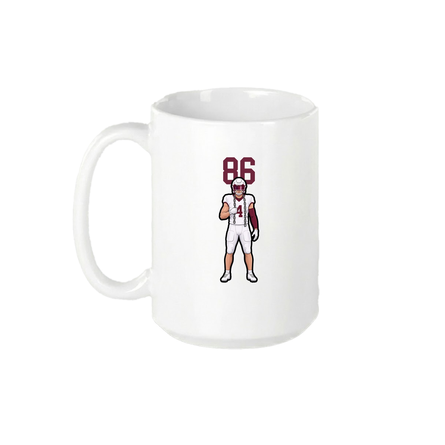 15oz Coffee Mug — Number Top in White