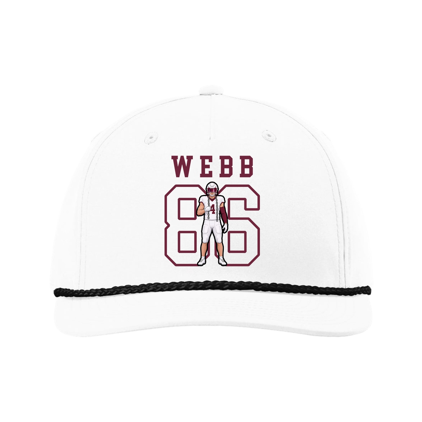 Five-Panel Classic Rope Cap — Shirsey in White