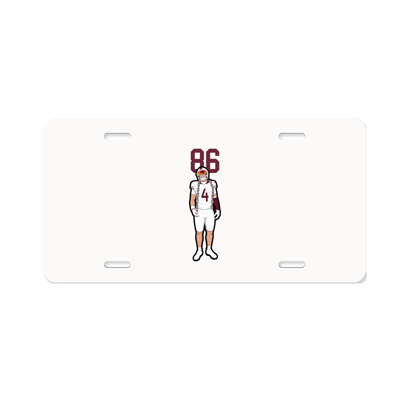 License Plate — Number Top in Classic