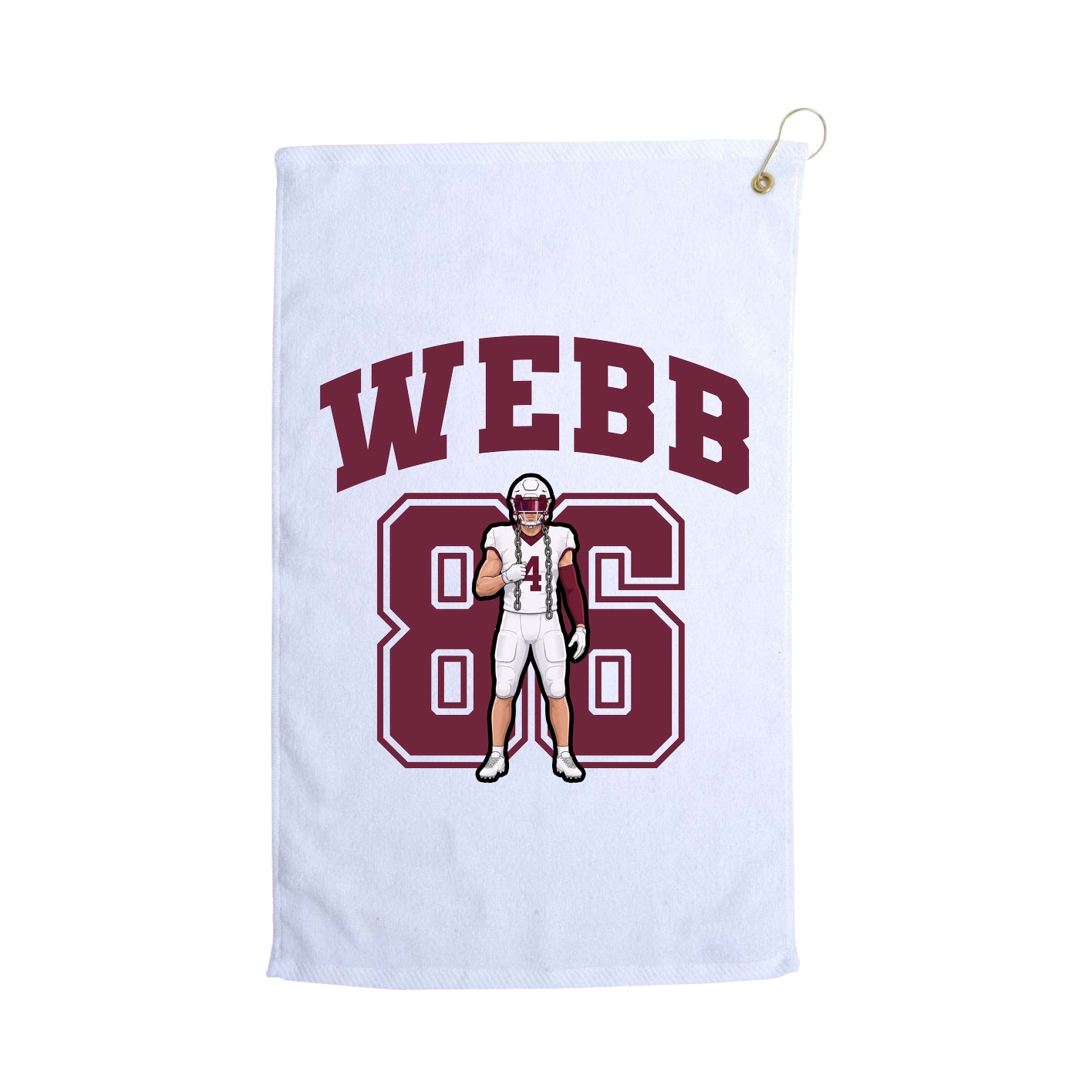 Golf Towel — Number in White