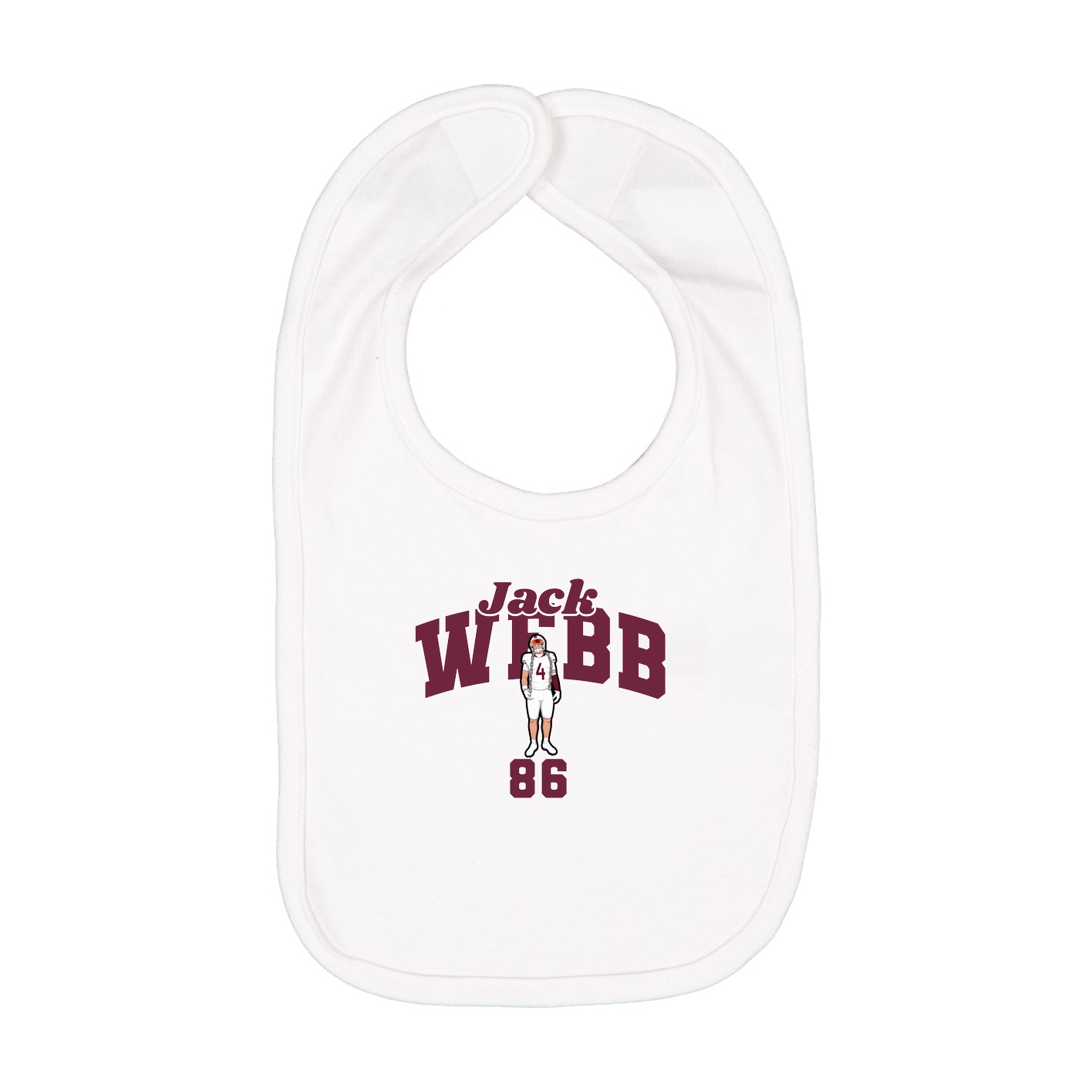 Infant Bib — Signature Arch in White