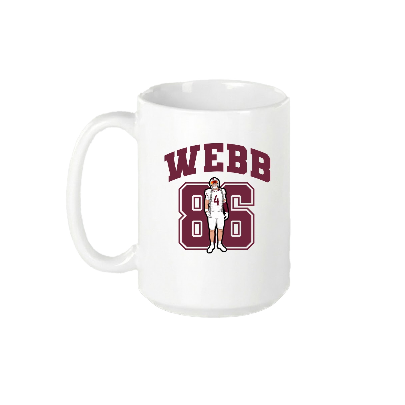 15oz Coffee Mug — Number in White