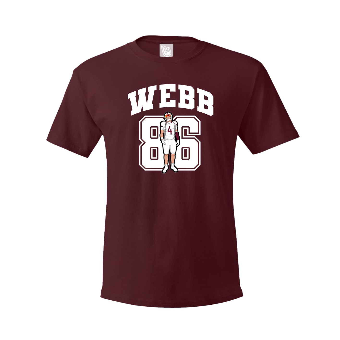 Tee — Number in Maroon