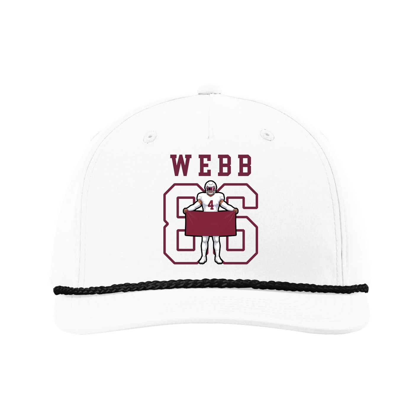 Five-Panel Classic Rope Cap — Shirsey in White