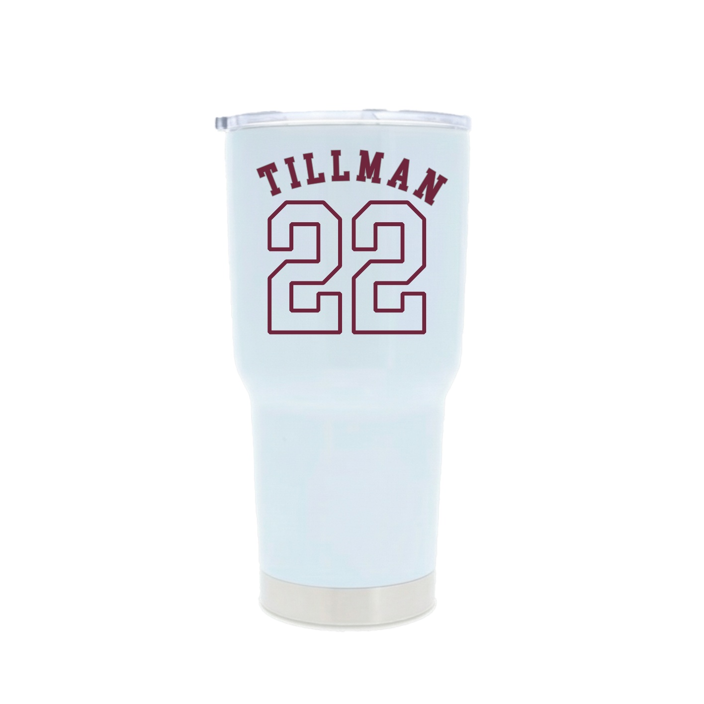 30oz Stainless Steel Tumbler — Shirsey Arch in White