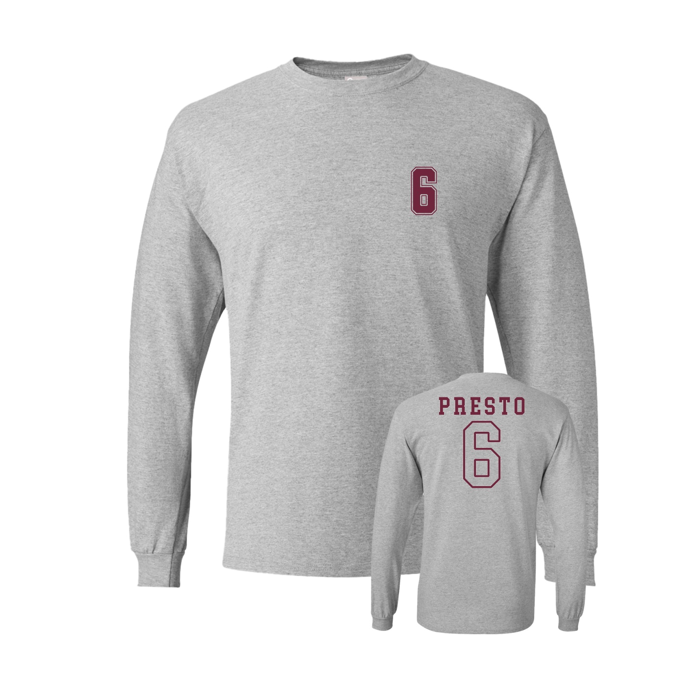 Long Sleeve Tee — Chest Back in Grey