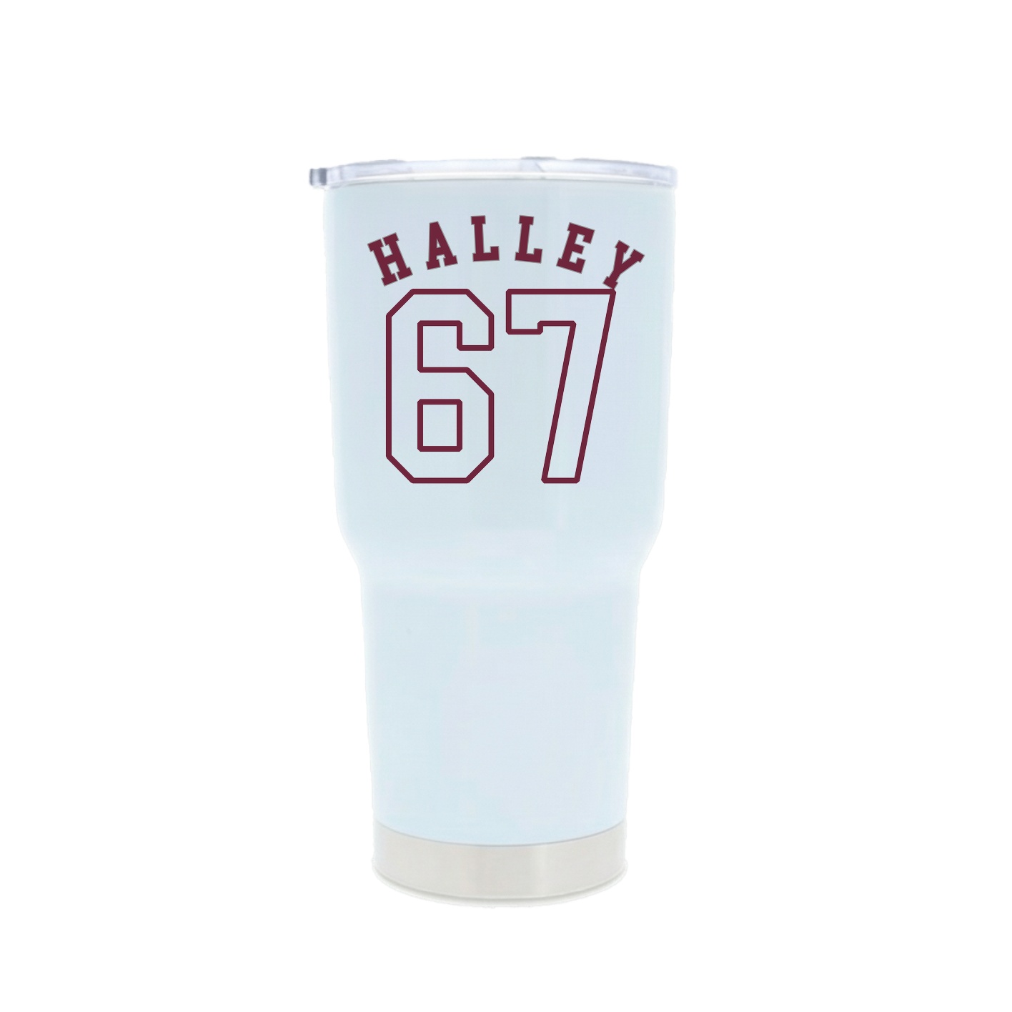 30oz Stainless Steel Tumbler — Shirsey Arch in White
