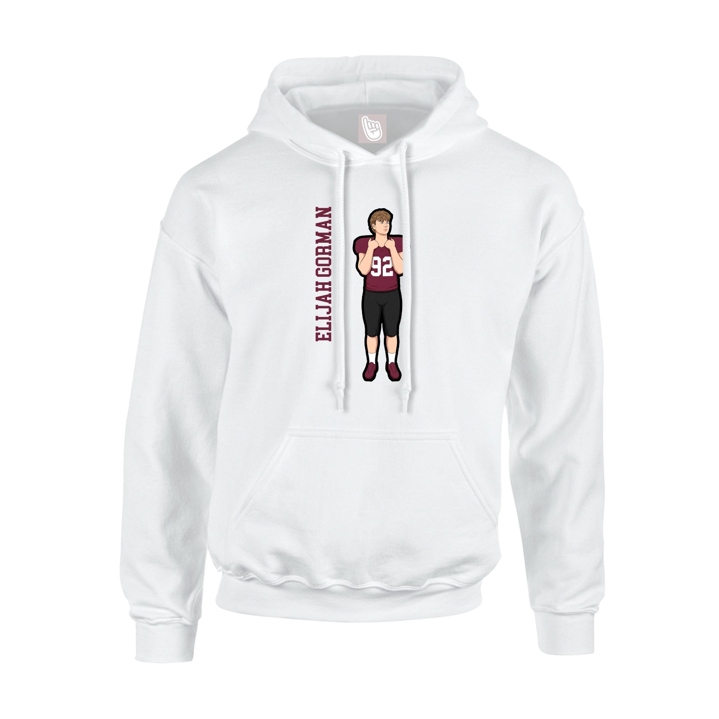 Hoodie — Name Vertical in White