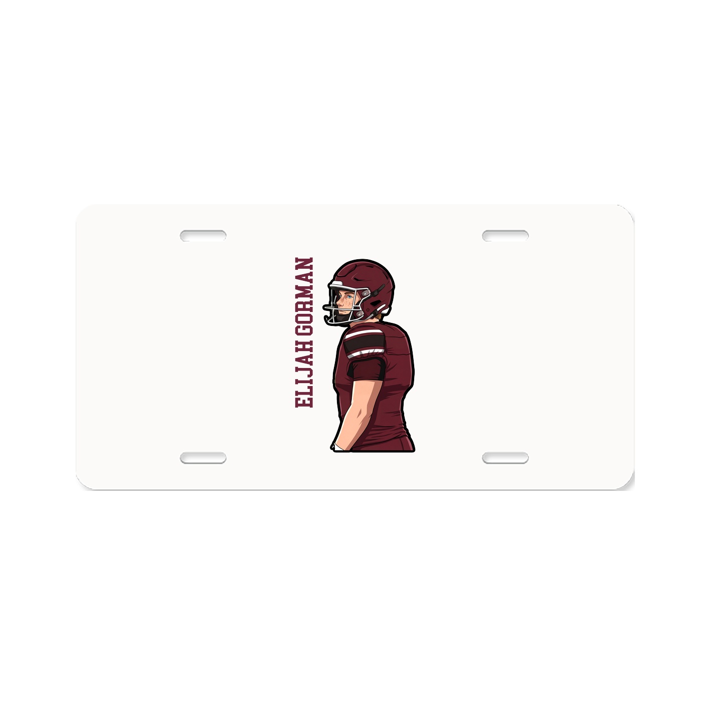 License Plate — Name Vertical in Classic