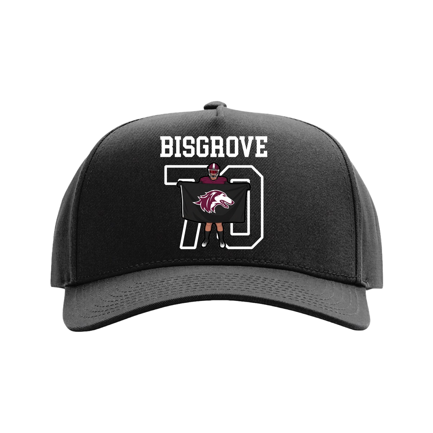 Full Fabric Five-Panel Champ Cap — Shirsey in Black
