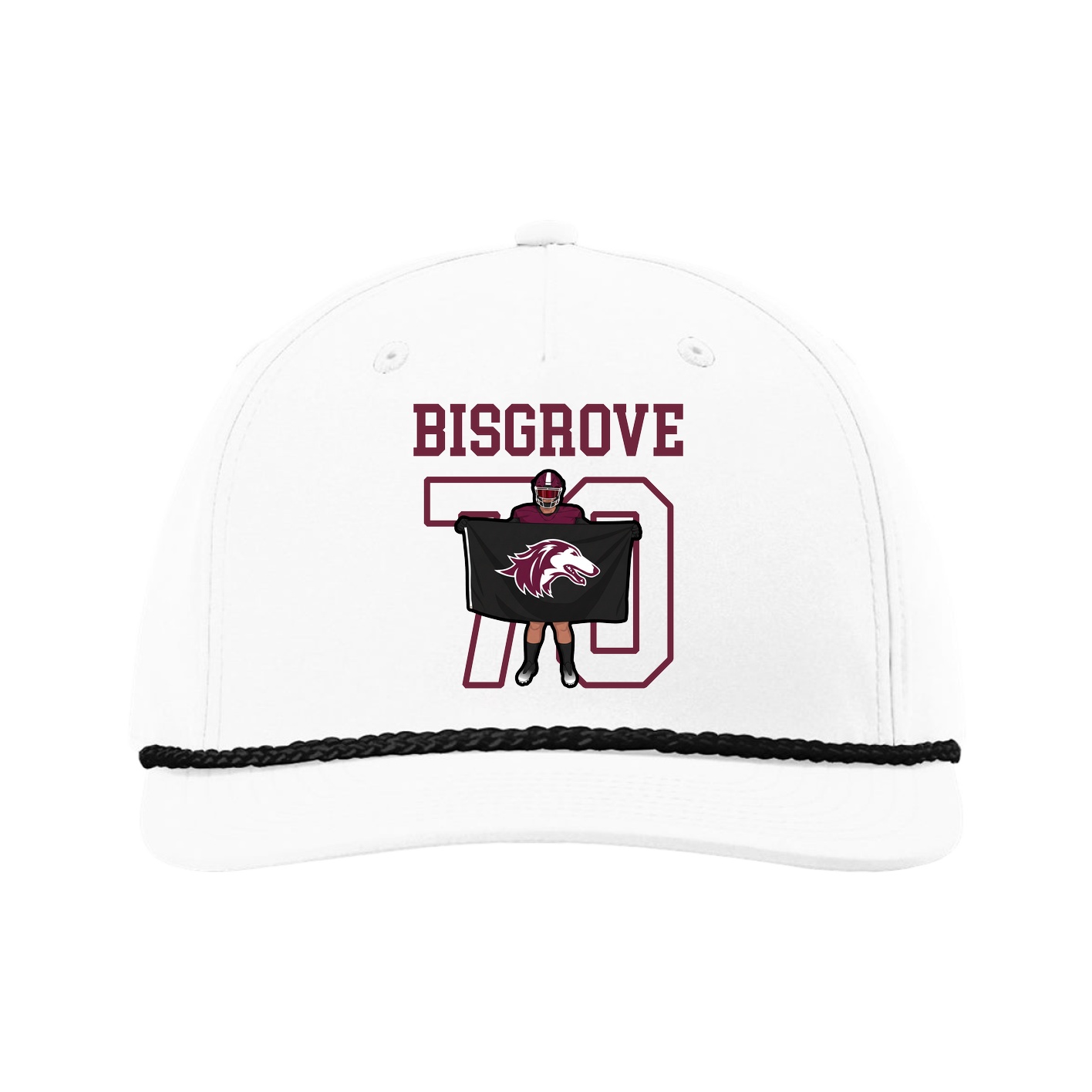 Five-Panel Classic Rope Cap — Shirsey in White