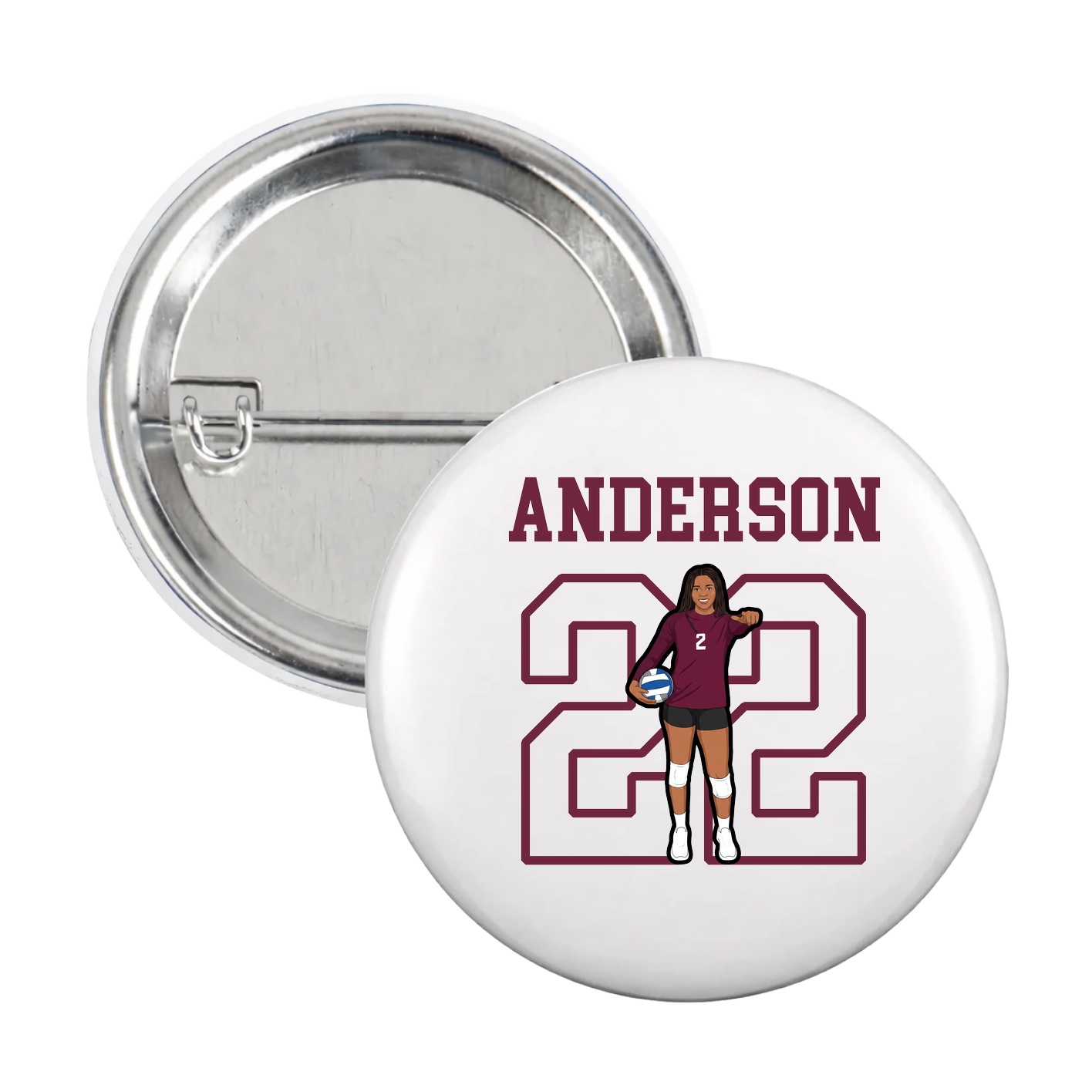 Game Day Button — Shirsey in White