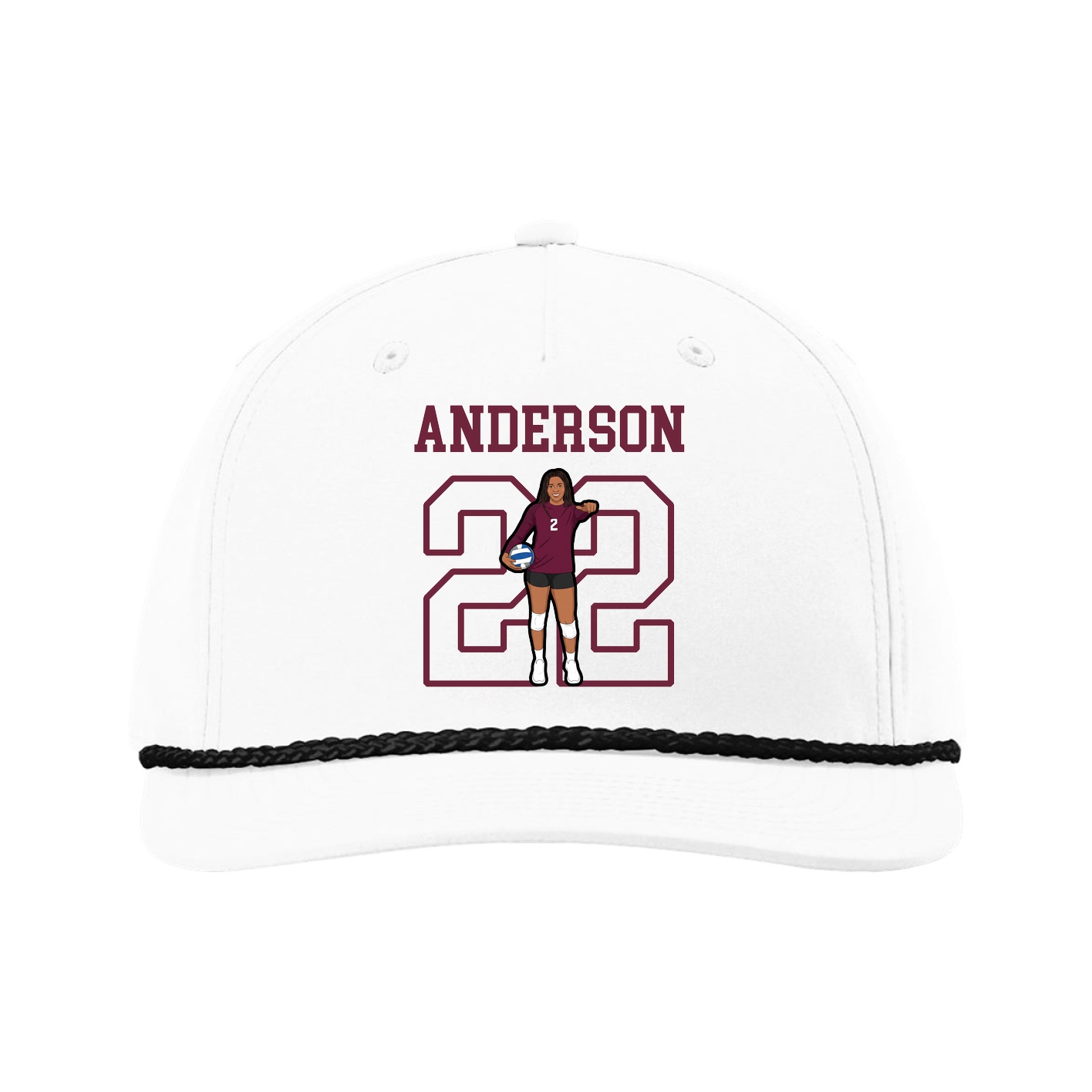 Five-Panel Classic Rope Cap — Shirsey in White