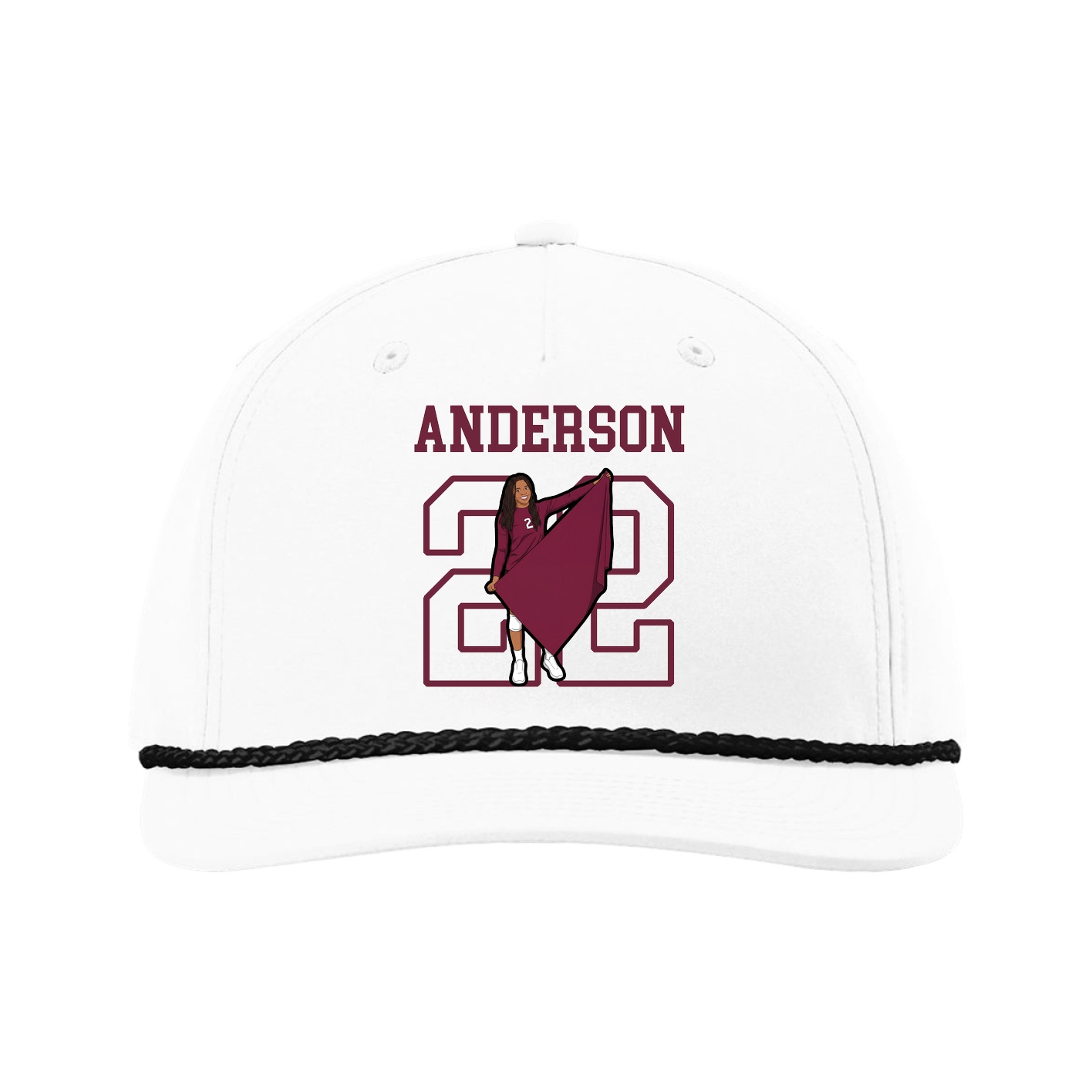 Five-Panel Classic Rope Cap — Shirsey in White