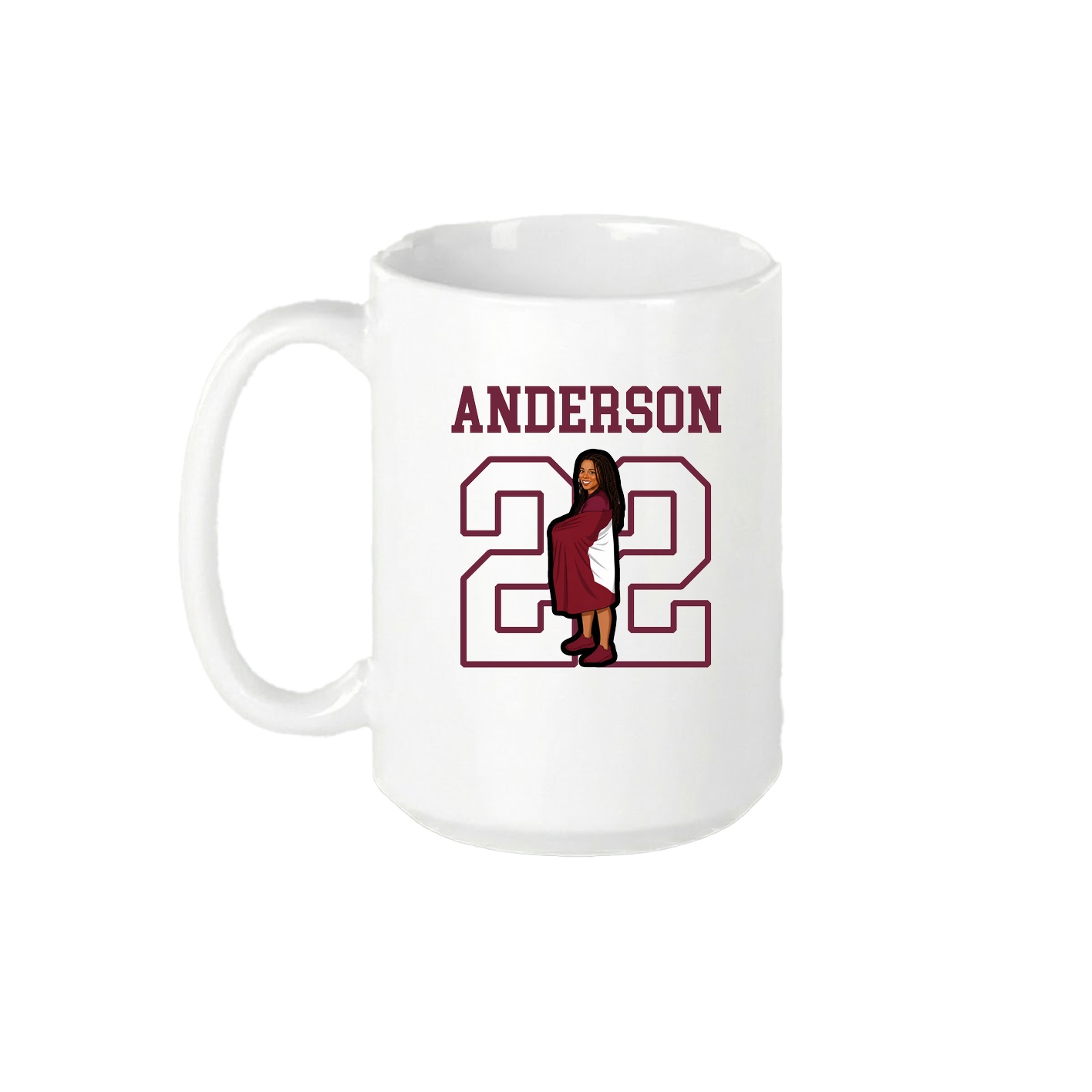 15oz Coffee Mug — Shirsey in White