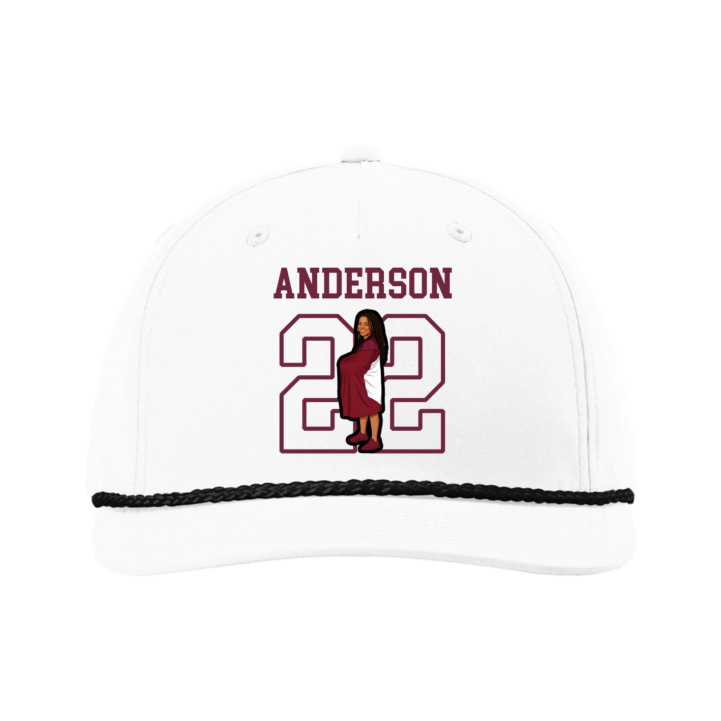 Five-Panel Classic Rope Cap — Shirsey in White