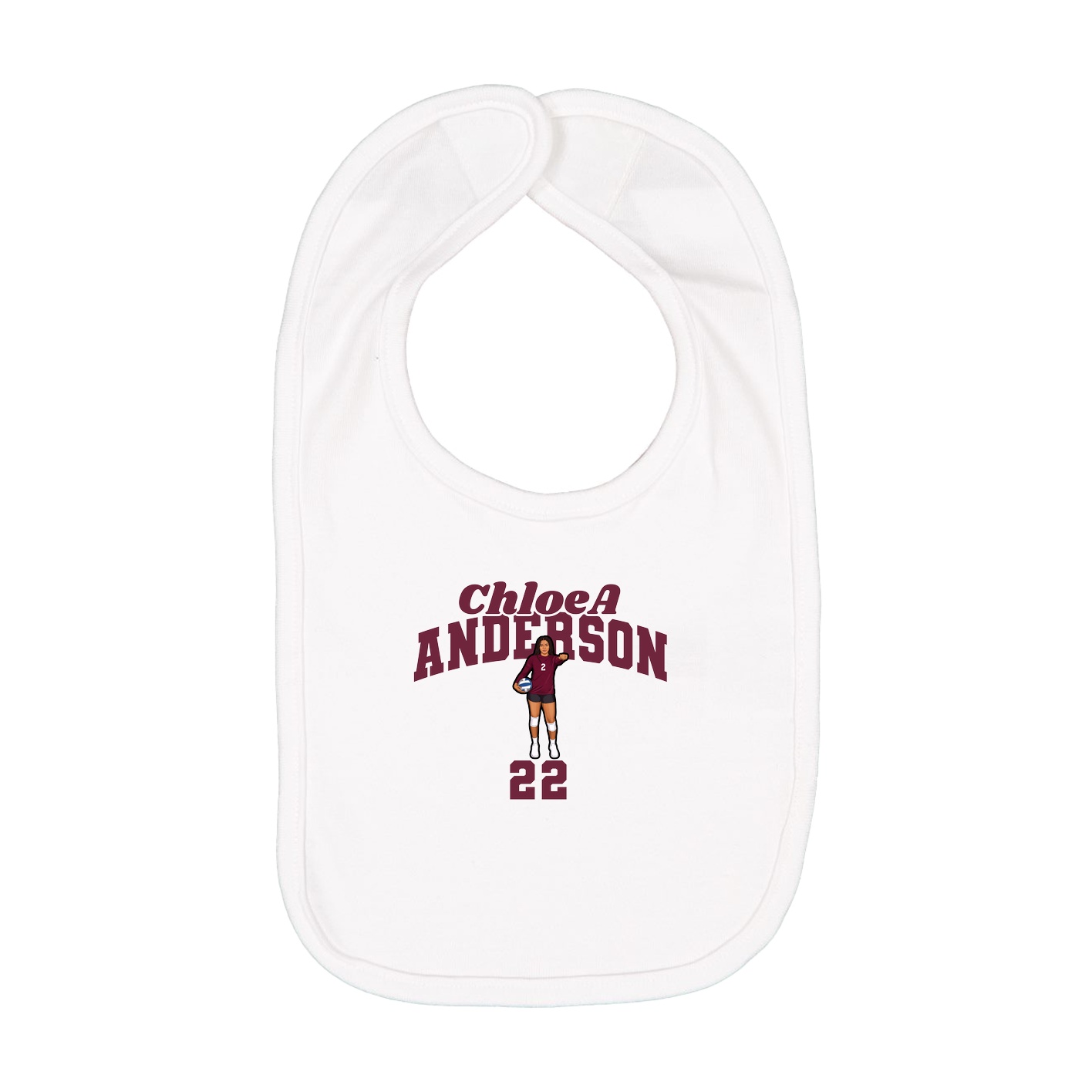 Infant Bib — Signature Arch in White