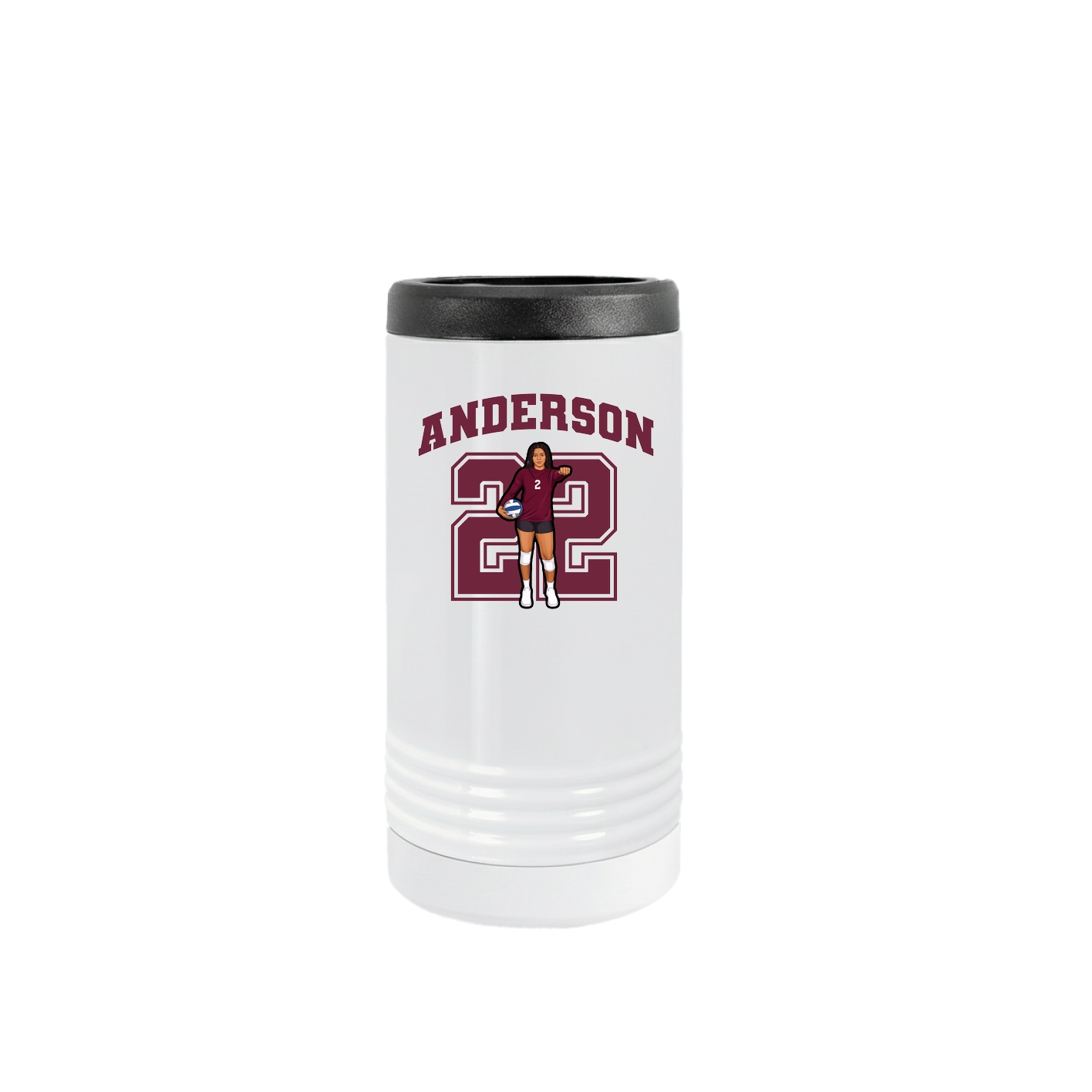 Slim Beverage Holder — Number in White