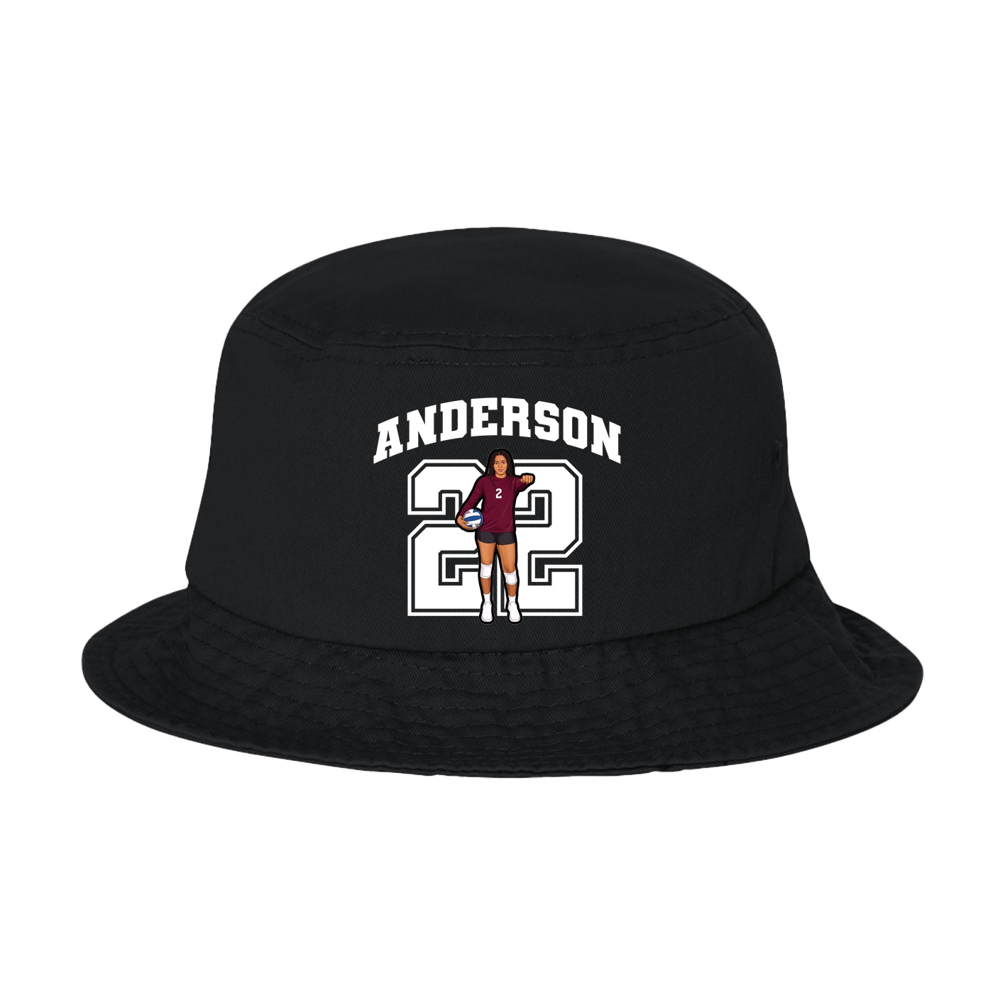 Bucket Cap — Number in Black