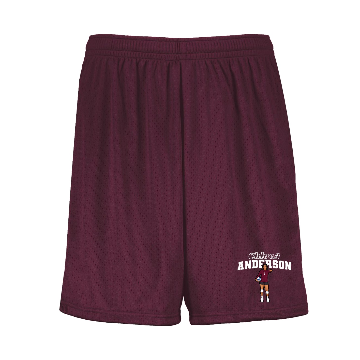 Shorts — Name Arch in Maroon