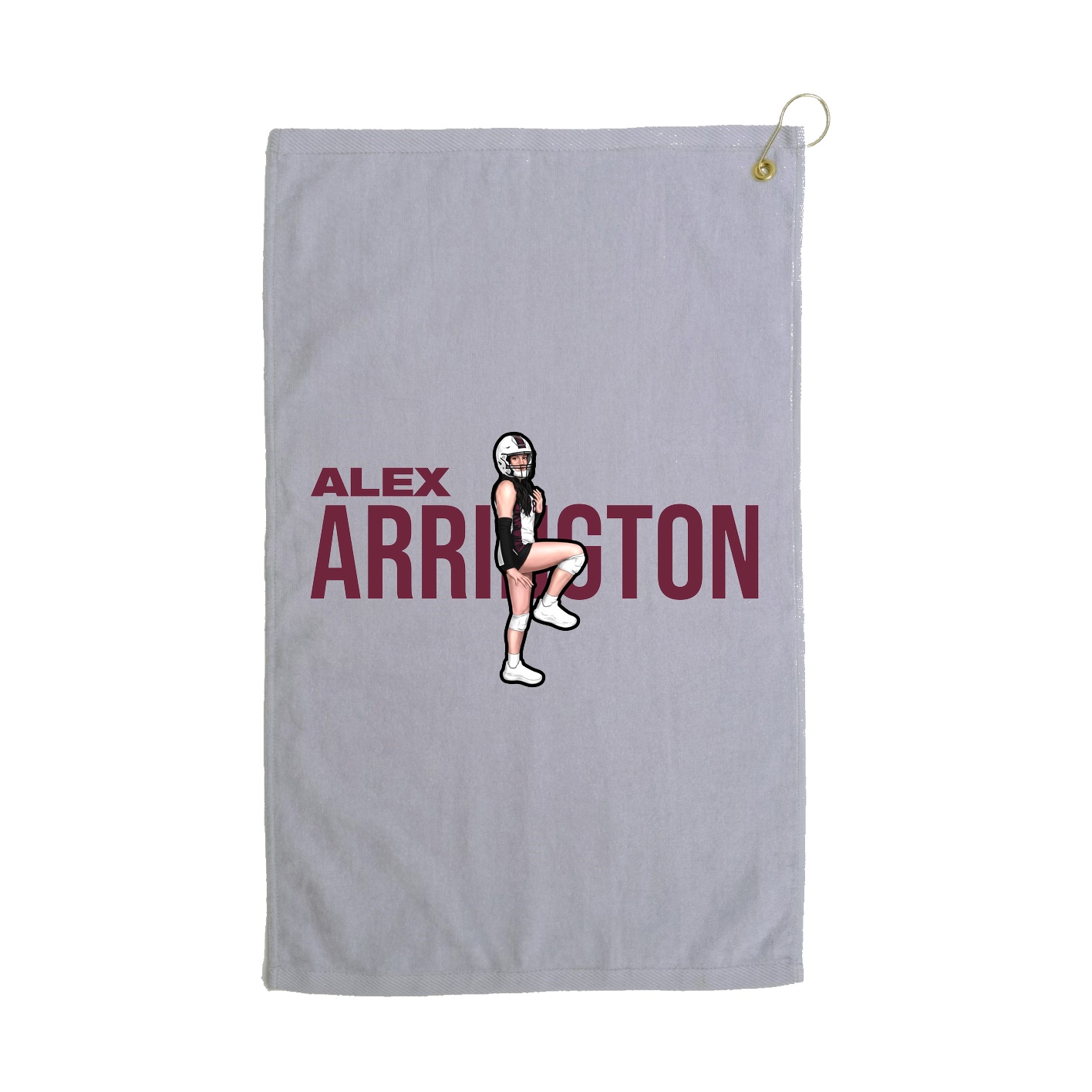 Golf Towel — Player Name in Grey