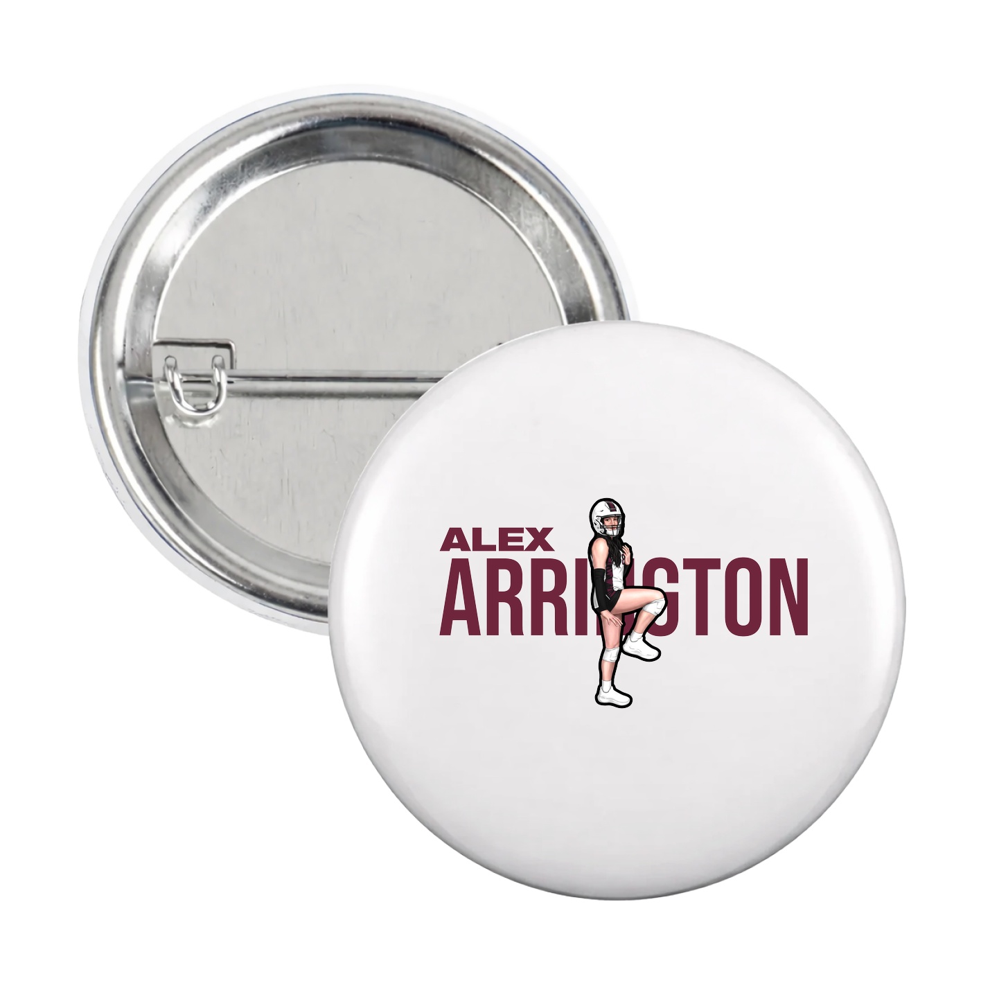 Game Day Button — Player Name in White