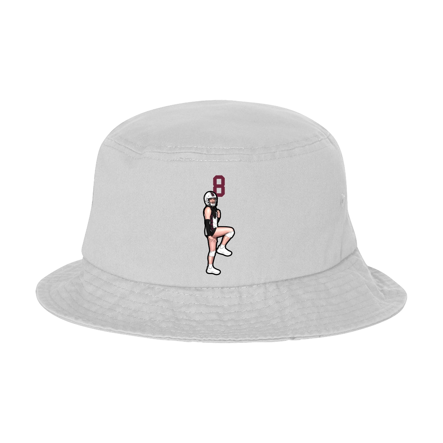 Bucket Cap — Number Top in White