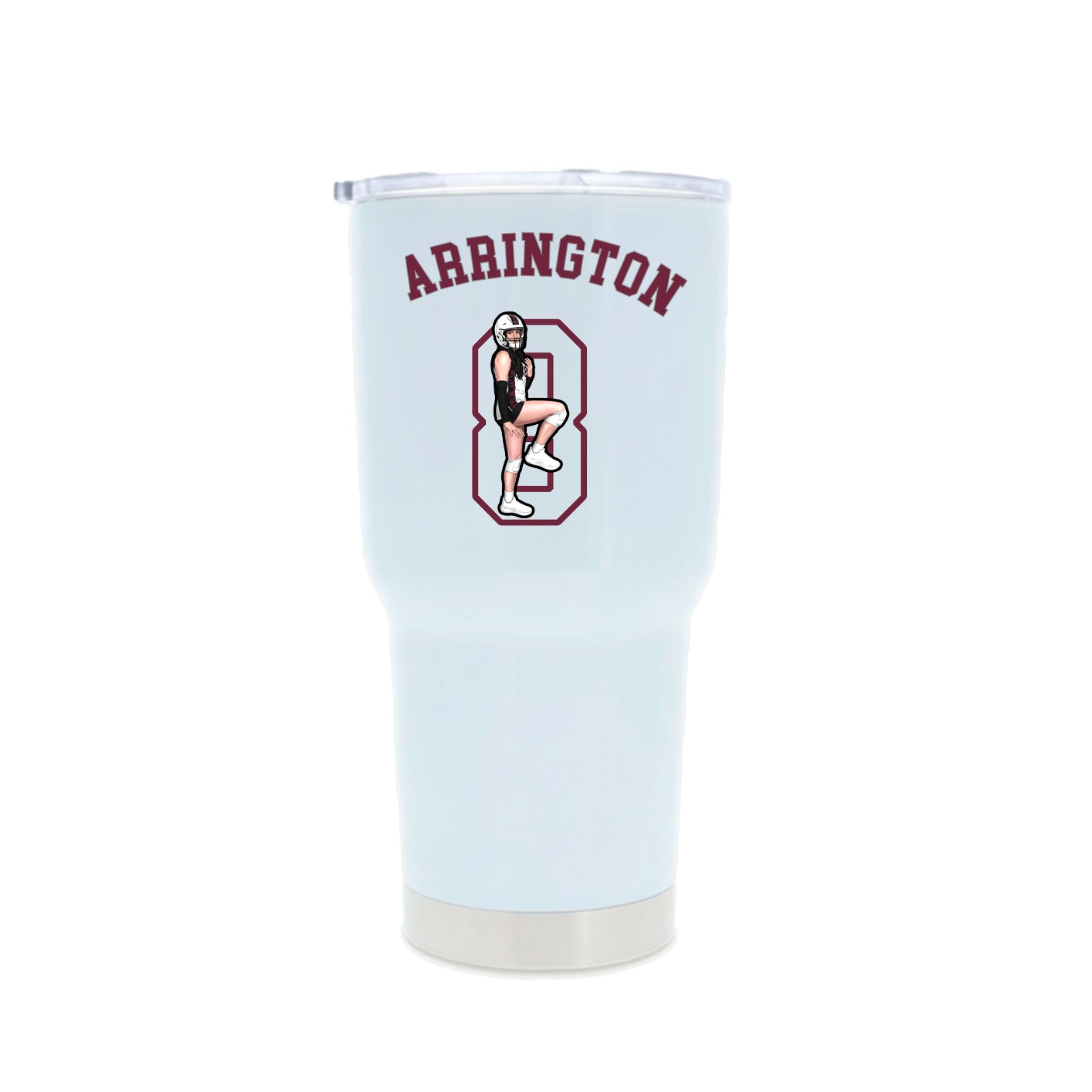 30oz Stainless Steel Tumbler — Shirsey Arch in White