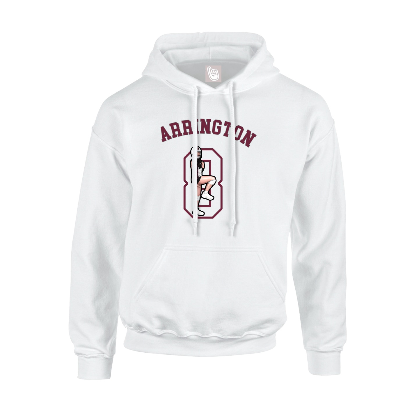 Youth Hoodie — Shirsey Arch in White