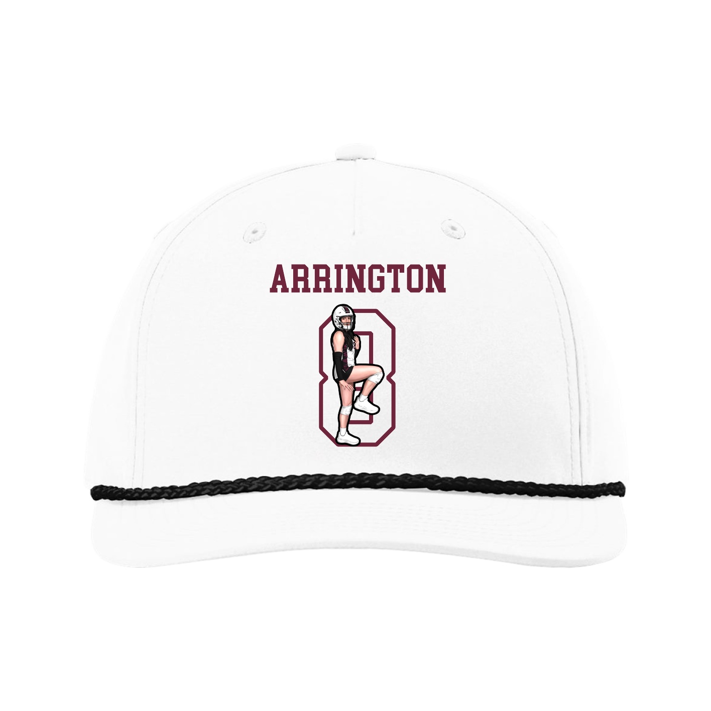 Five-Panel Classic Rope Cap — Shirsey in White