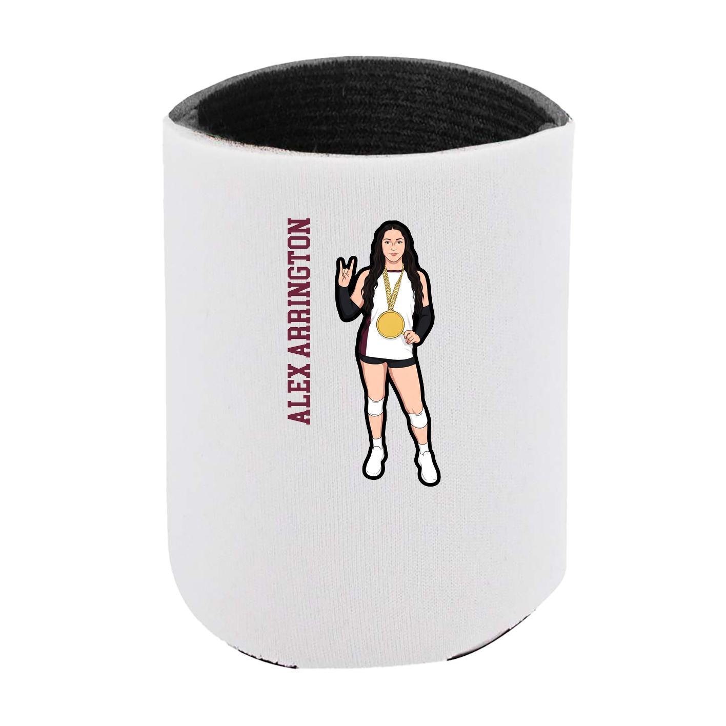 Can Holder — Name Vertical in White