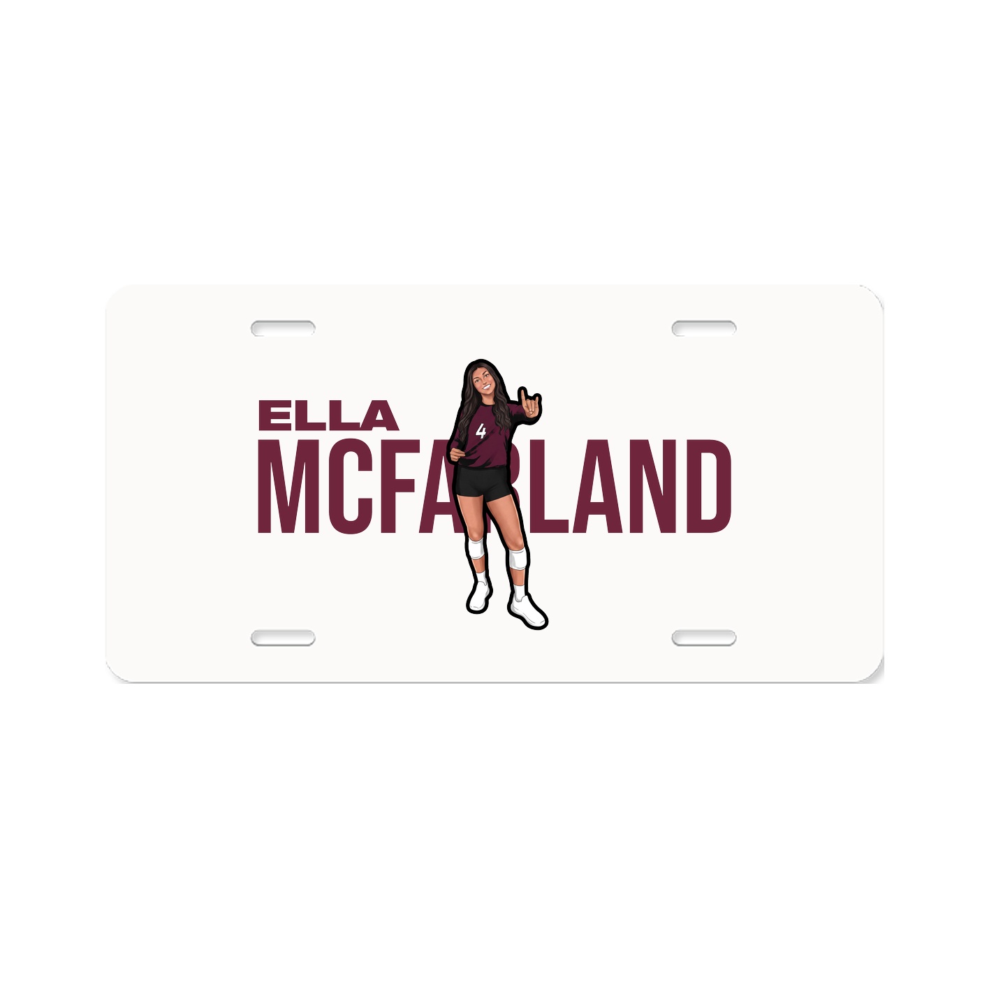 License Plate — Player Name in Classic