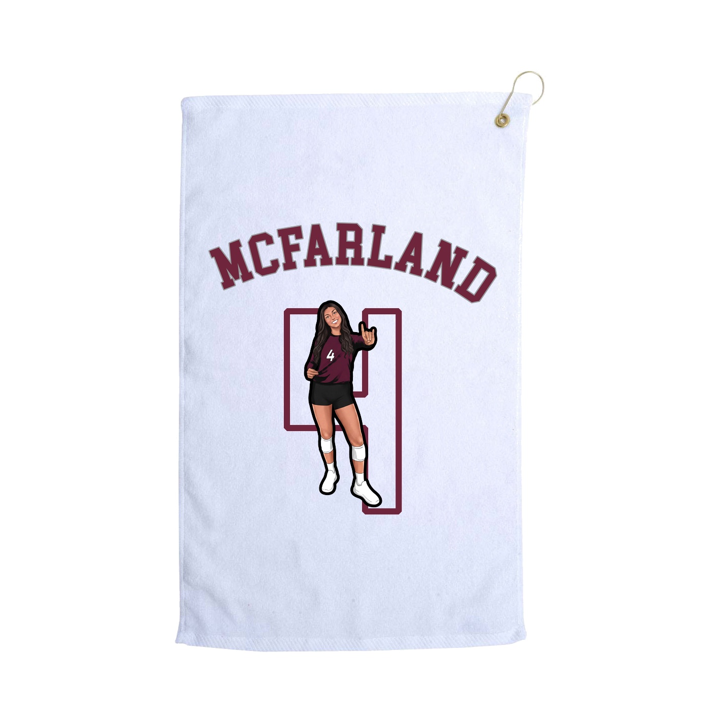 Golf Towel — Shirsey Arch in White