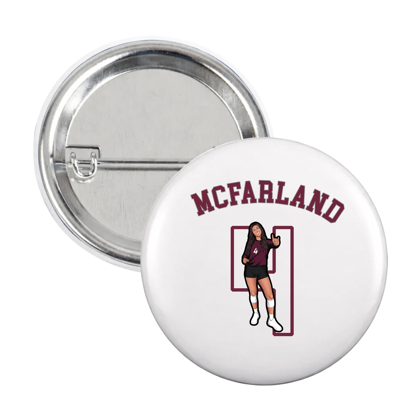 Game Day Button — Shirsey Arch in White