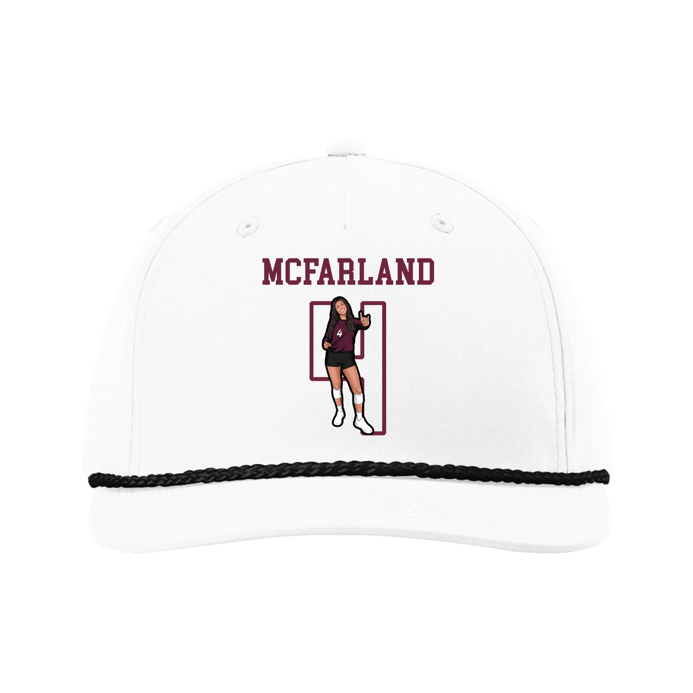 Five-Panel Classic Rope Cap — Shirsey in White