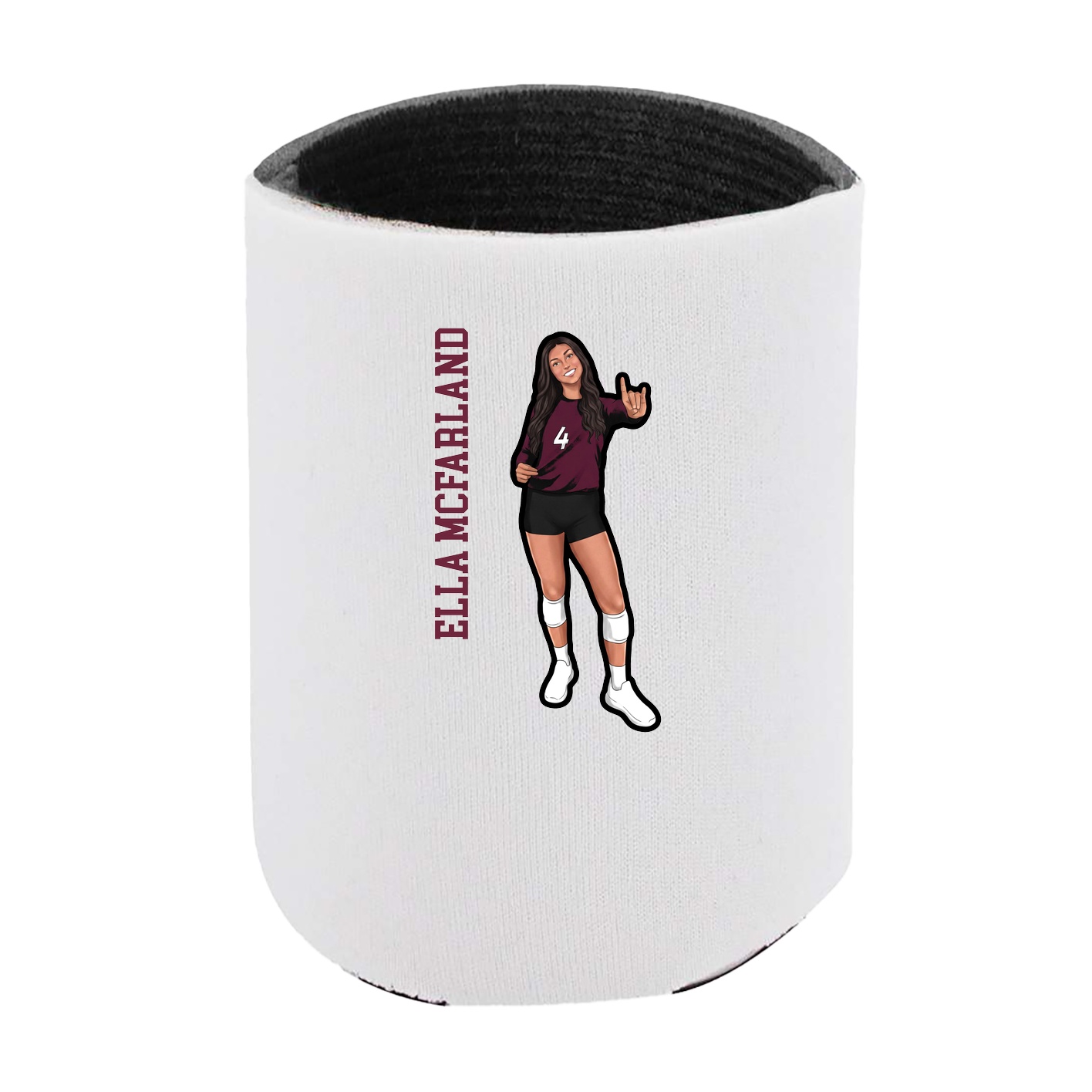 Can Holder — Name Vertical in White