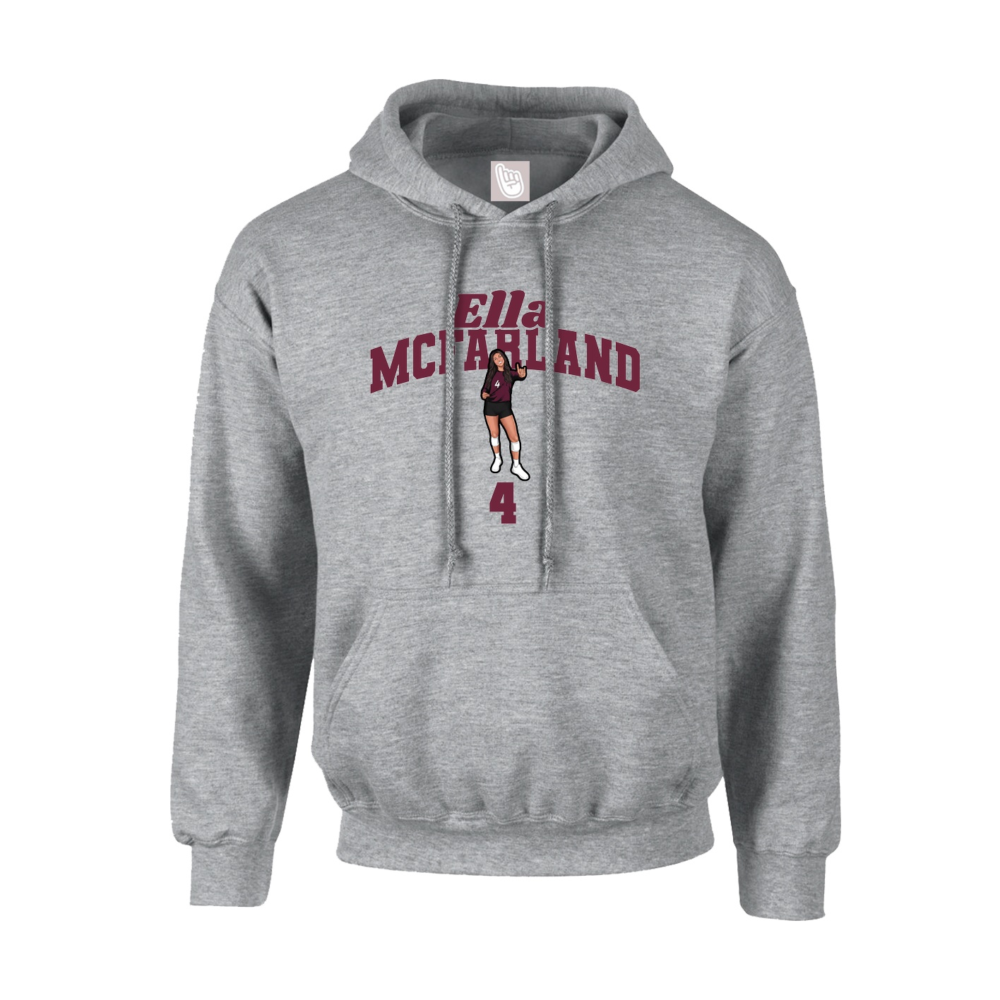 Youth Hoodie — Signature Arch in Grey