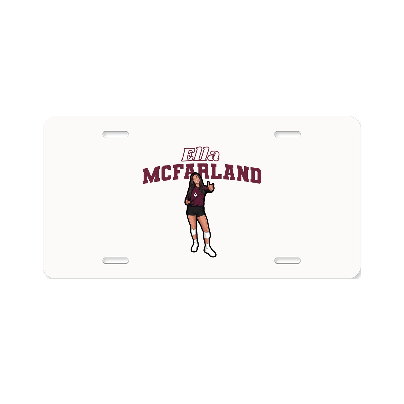 License Plate — Name Arch in Classic