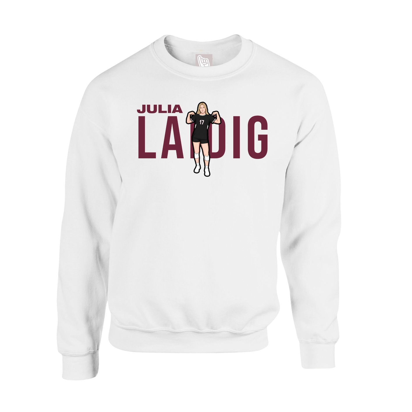 Fleece Crew — Player Name in White