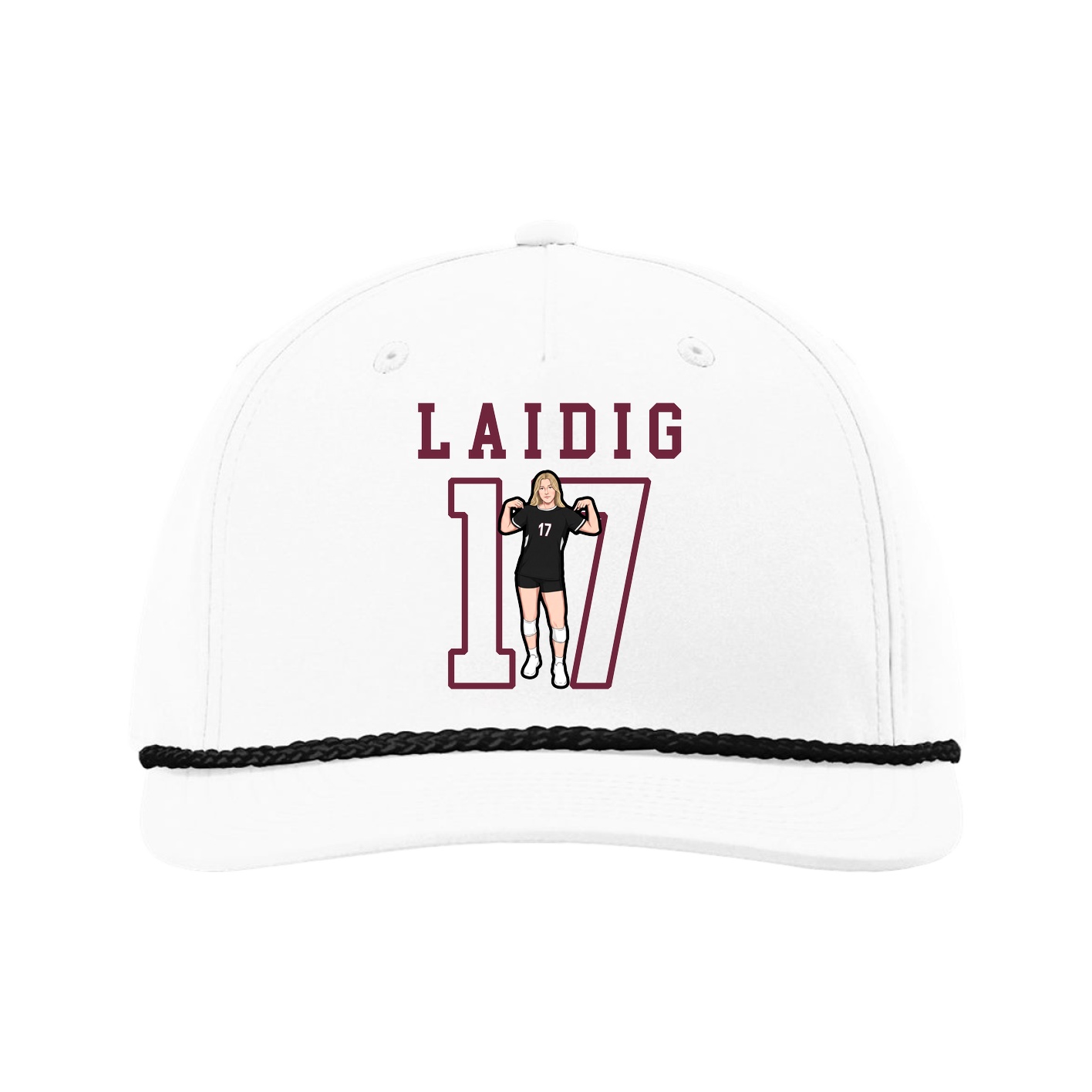 Five-Panel Classic Rope Cap — Shirsey in White