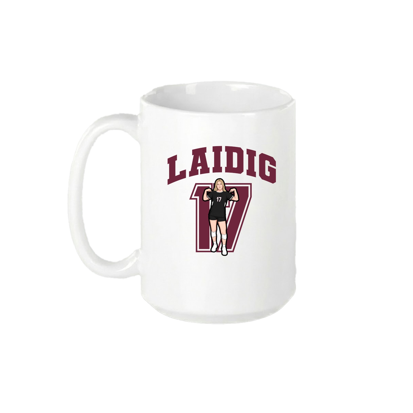 15oz Coffee Mug — Number in White