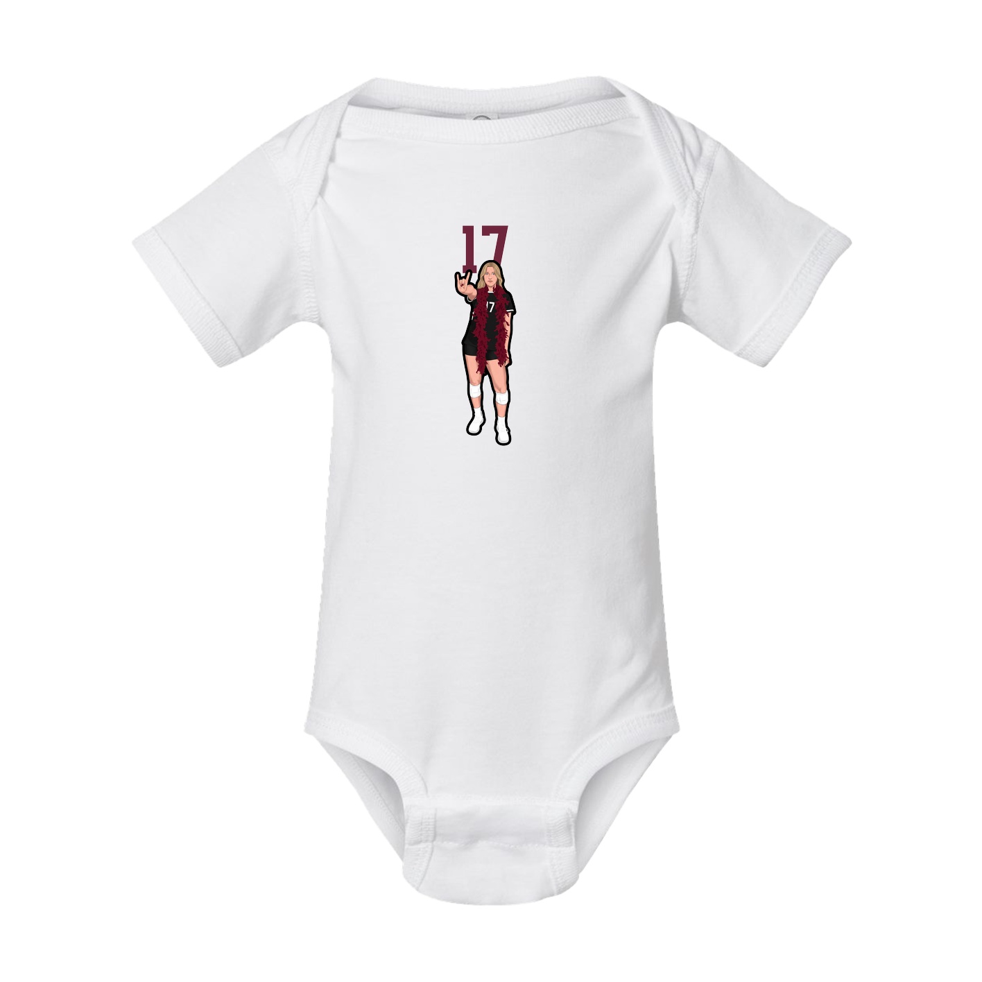 Baby Onesie — Number Top in White