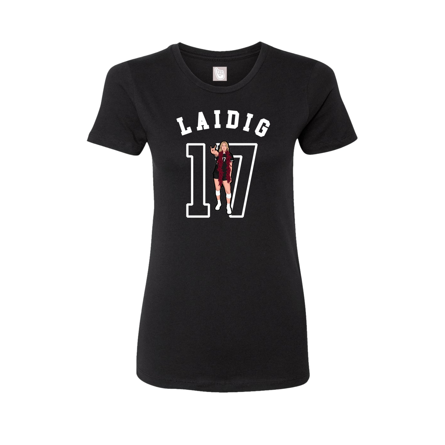 Fitted Women's Tee — Shirsey Arch in Black