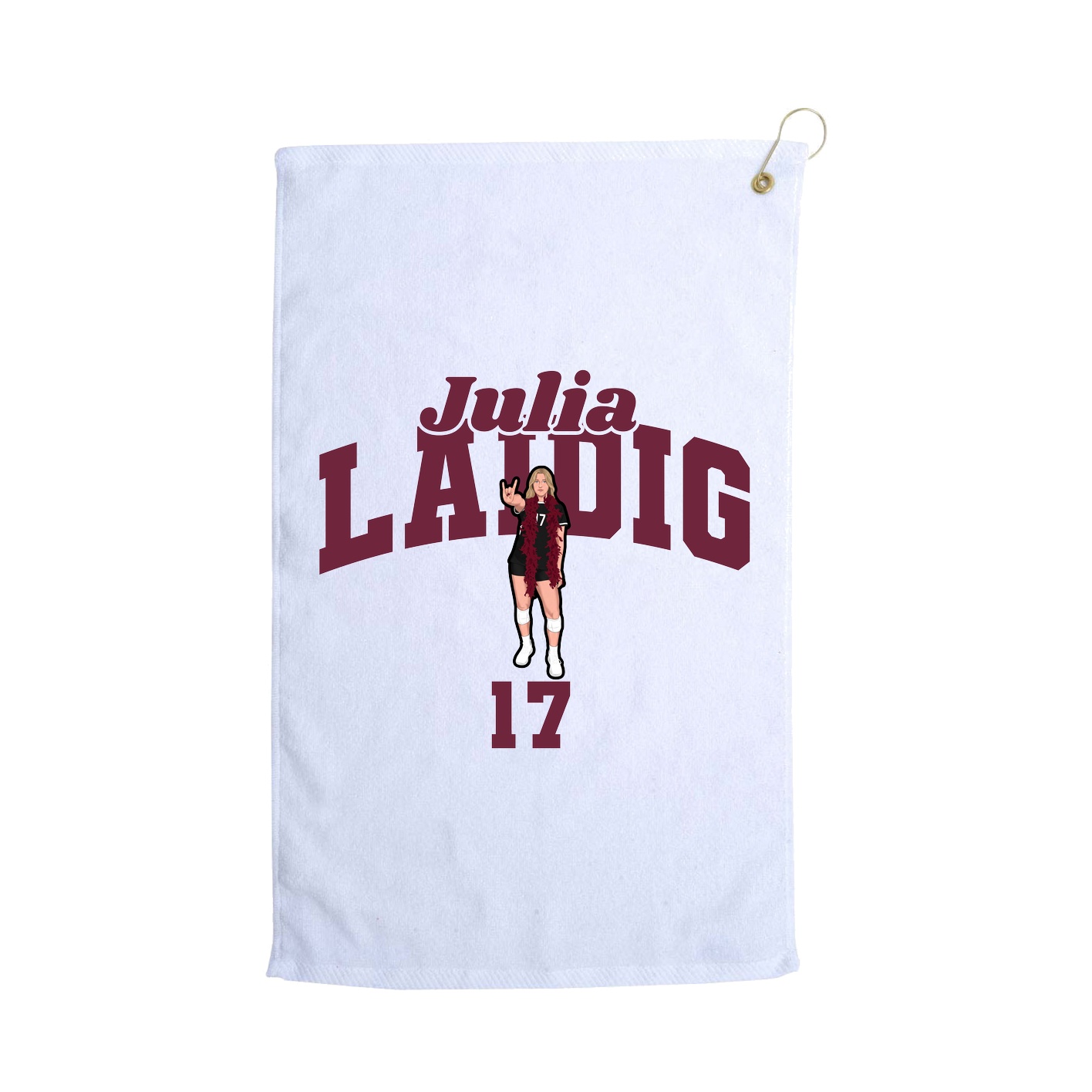 Golf Towel — Signature Arch in White
