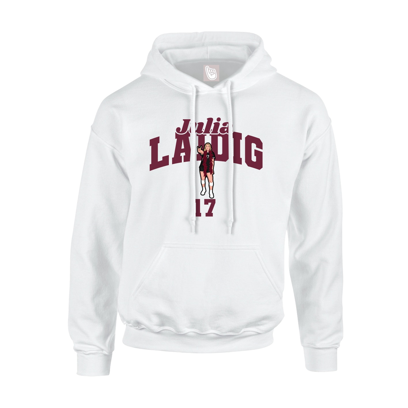 Hoodie — Signature Arch in White