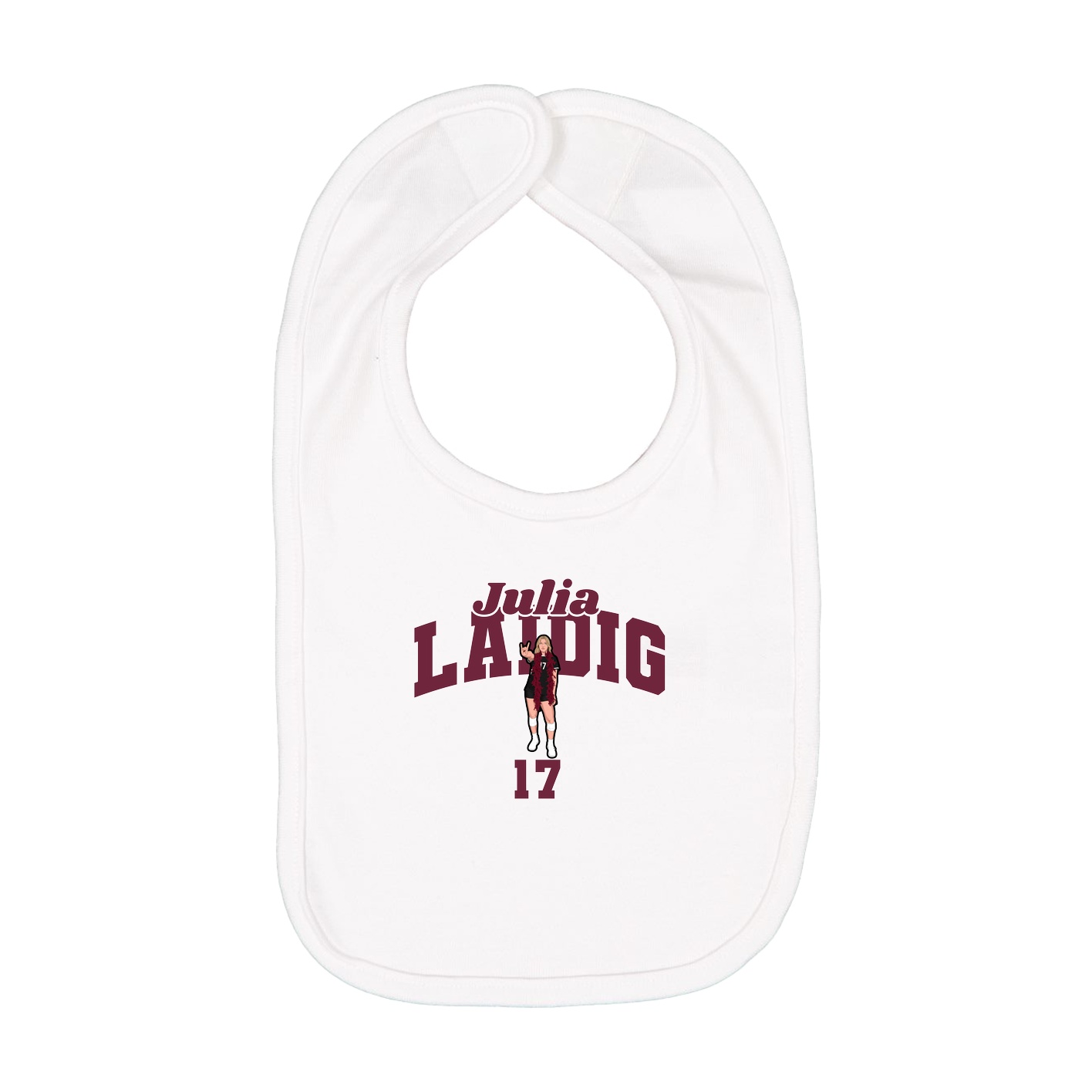 Infant Bib — Signature Arch in White