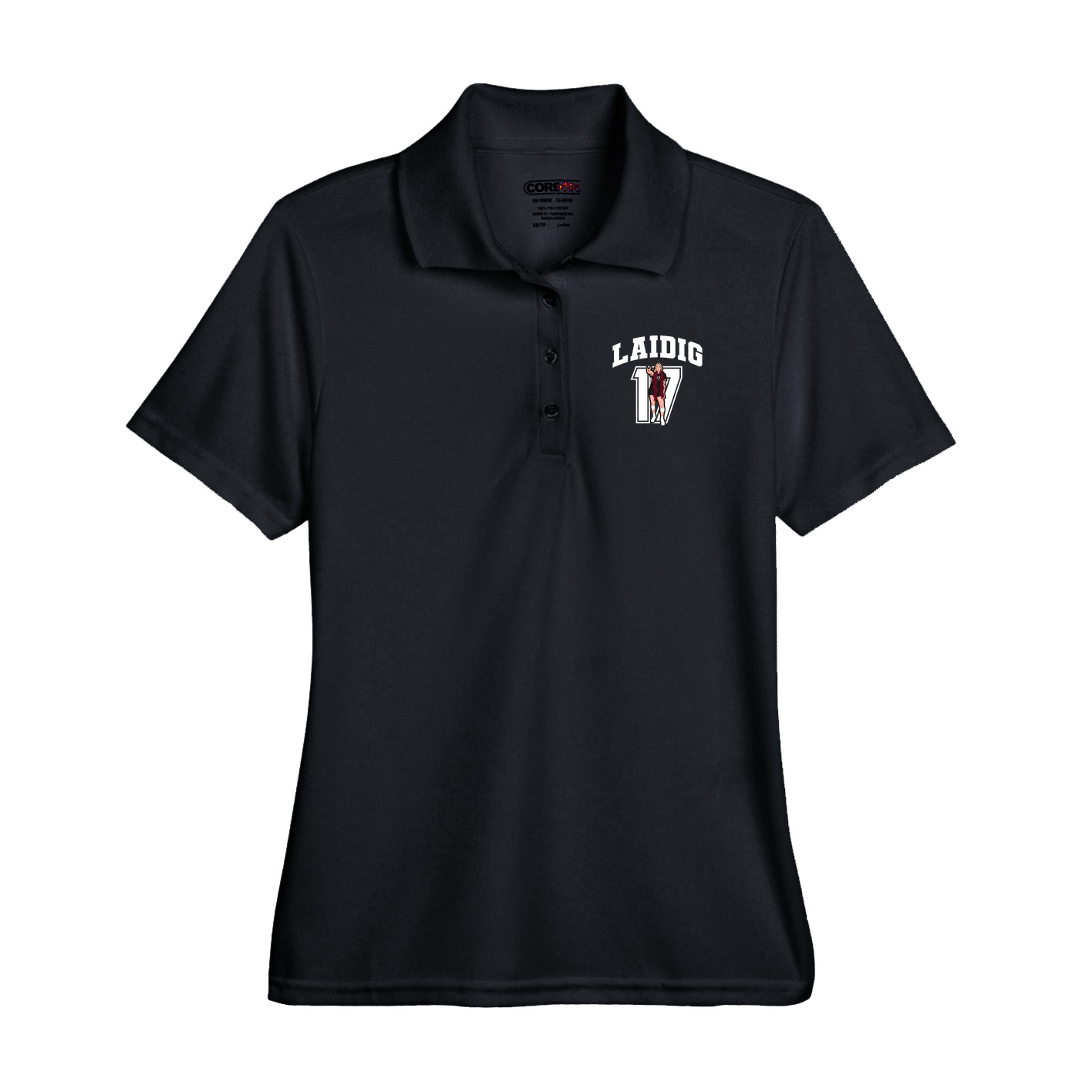 Performance Polo — Number in Black
