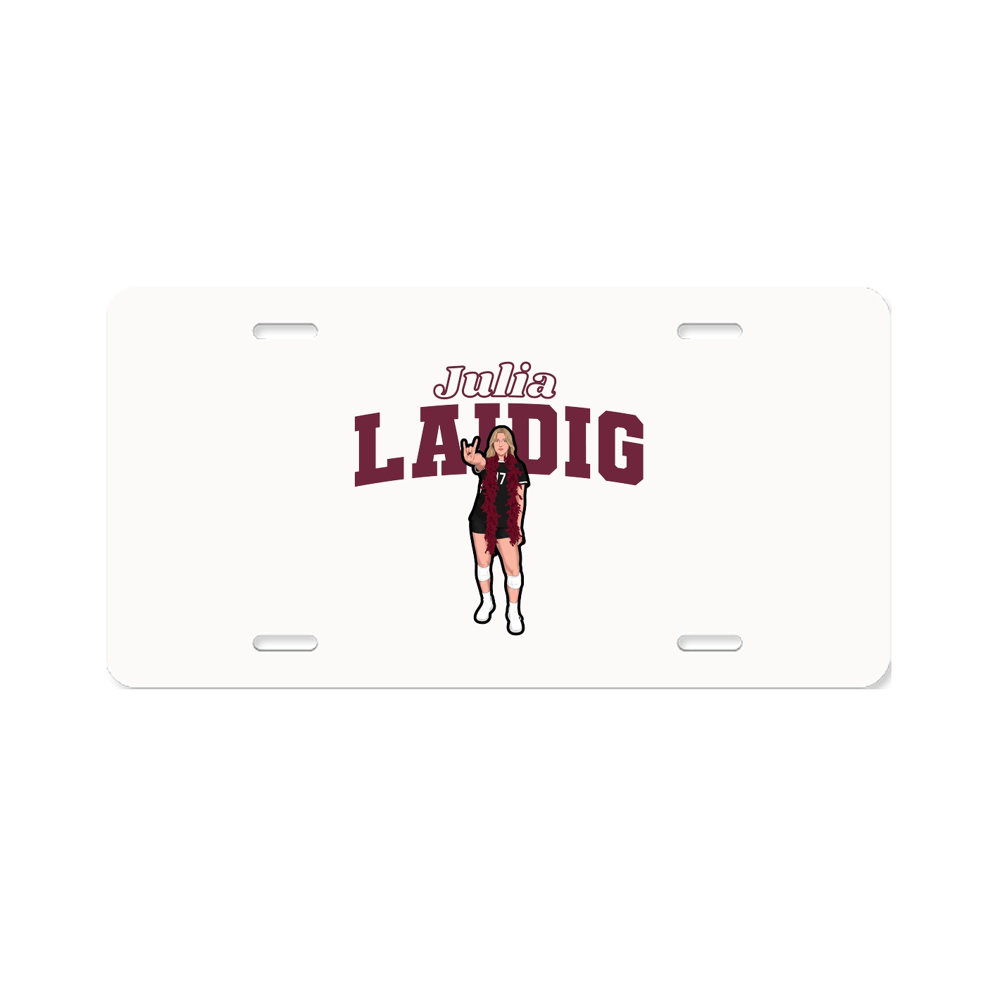 License Plate — Name Arch in Classic